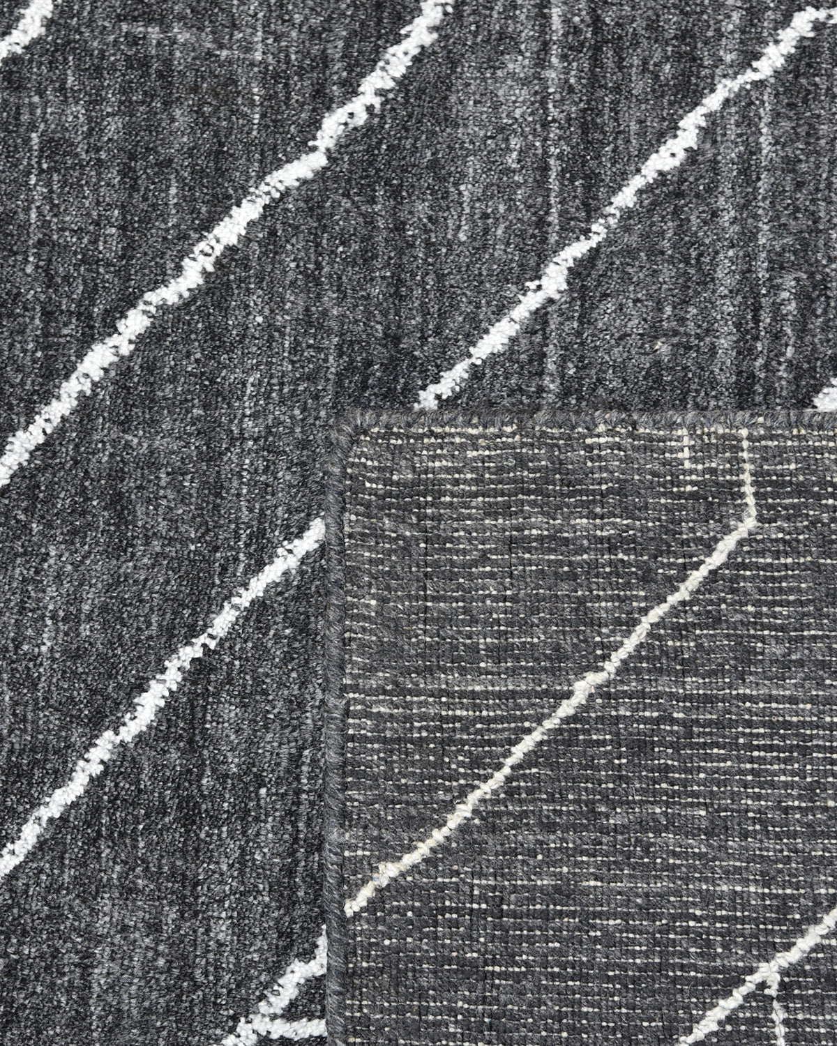 Kali Hand-Loomed Contemporary Geometric Gray Area Rug