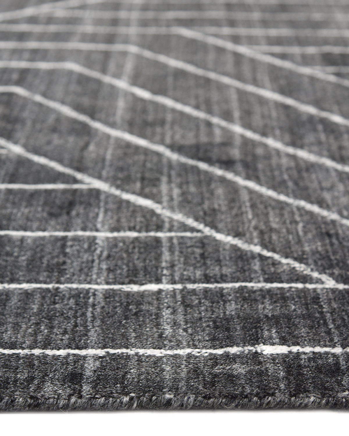 Kali Hand-Loomed Contemporary Geometric Gray Area Rug