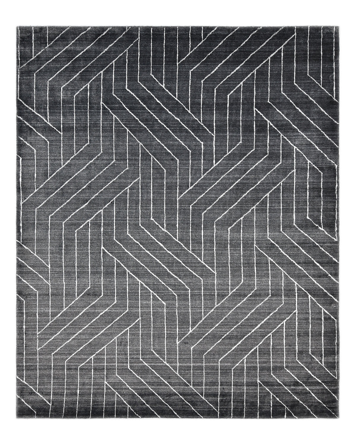 Kali Hand-Loomed Contemporary Geometric Gray Area Rug