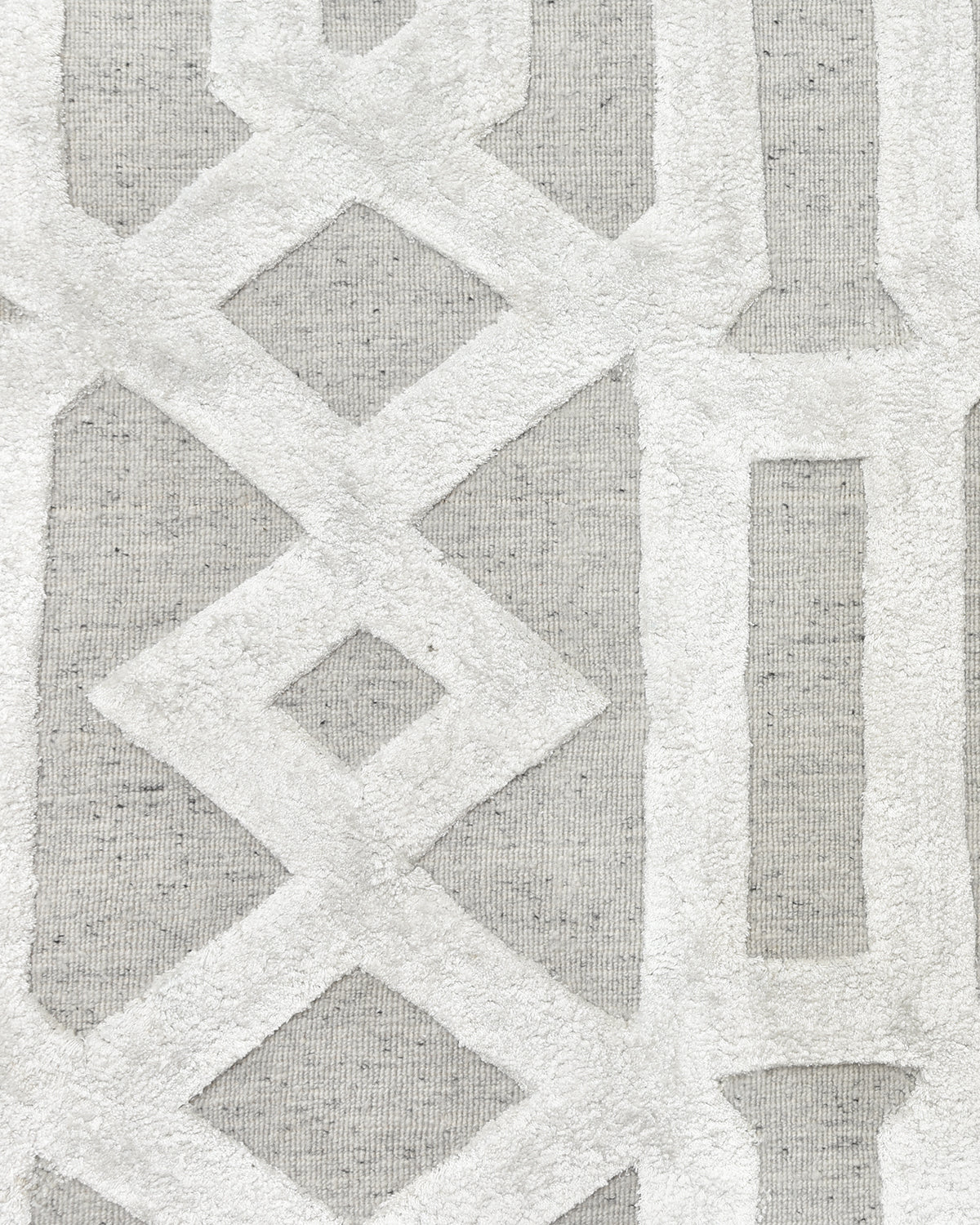 Rae Hand-Loomed Contemporary Trellis Gray Area Rug