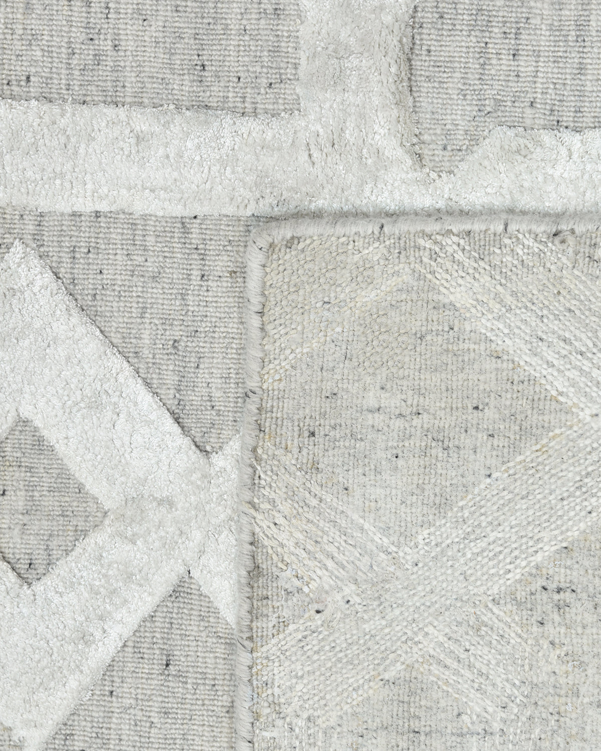 Rae Hand-Loomed Contemporary Trellis Gray Area Rug