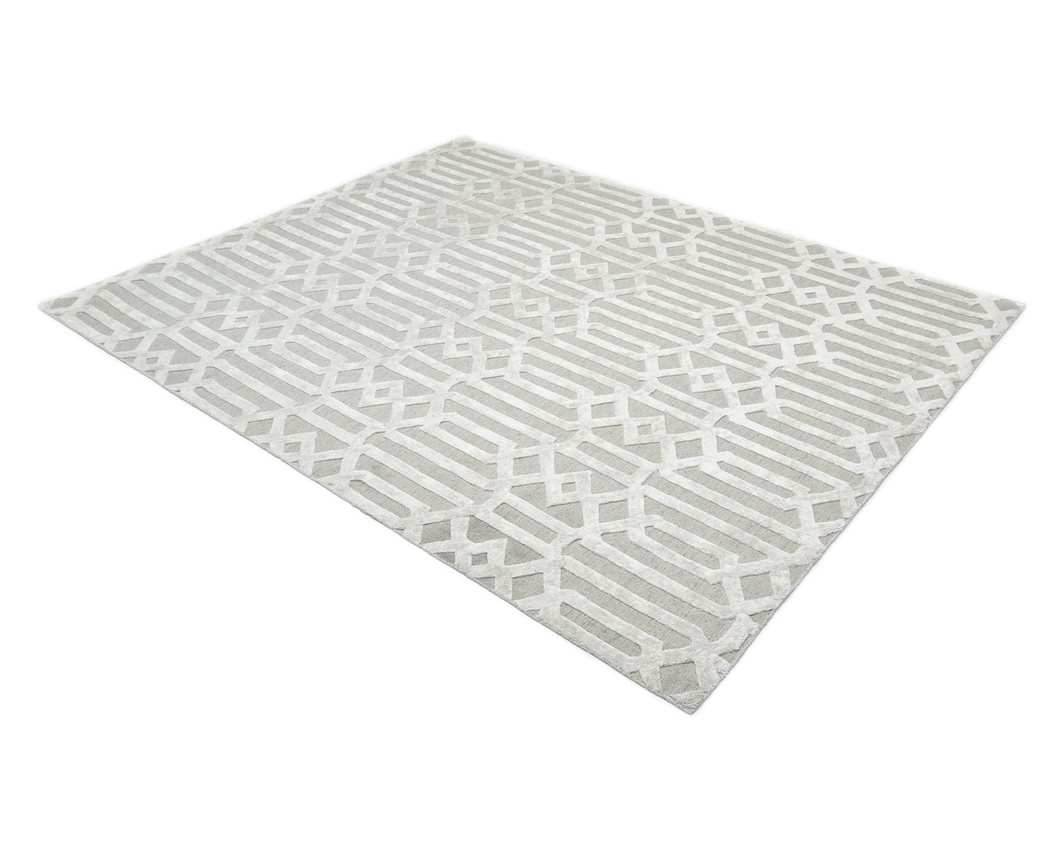 Rae Hand-Loomed Contemporary Trellis Gray Area Rug