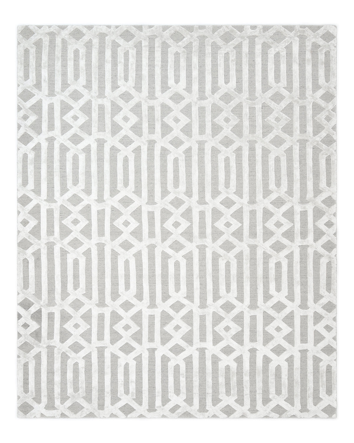 Rae Hand-Loomed Contemporary Trellis Gray Area Rug