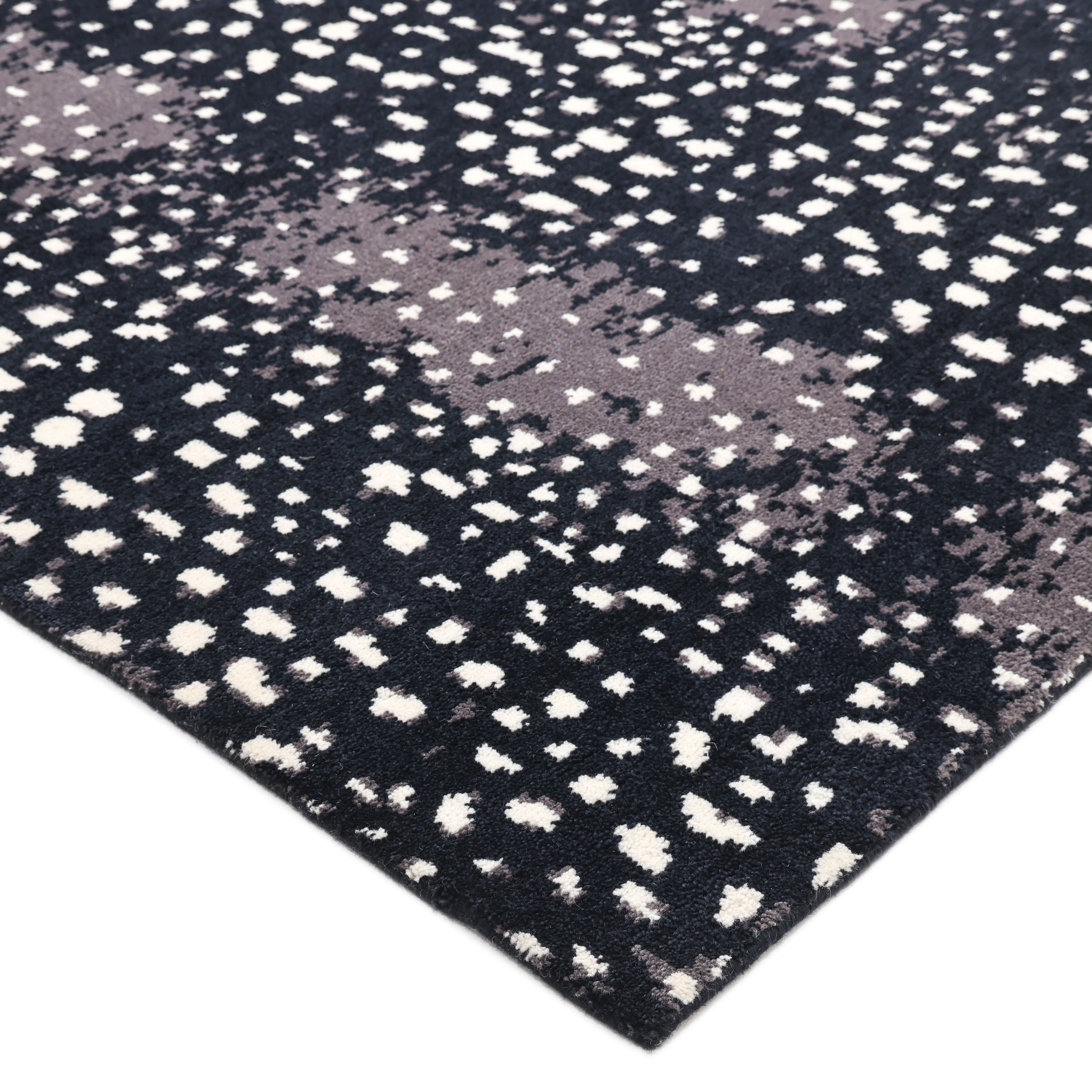 Louis Hand Knotted Contemporary Animal Black Area Rug
