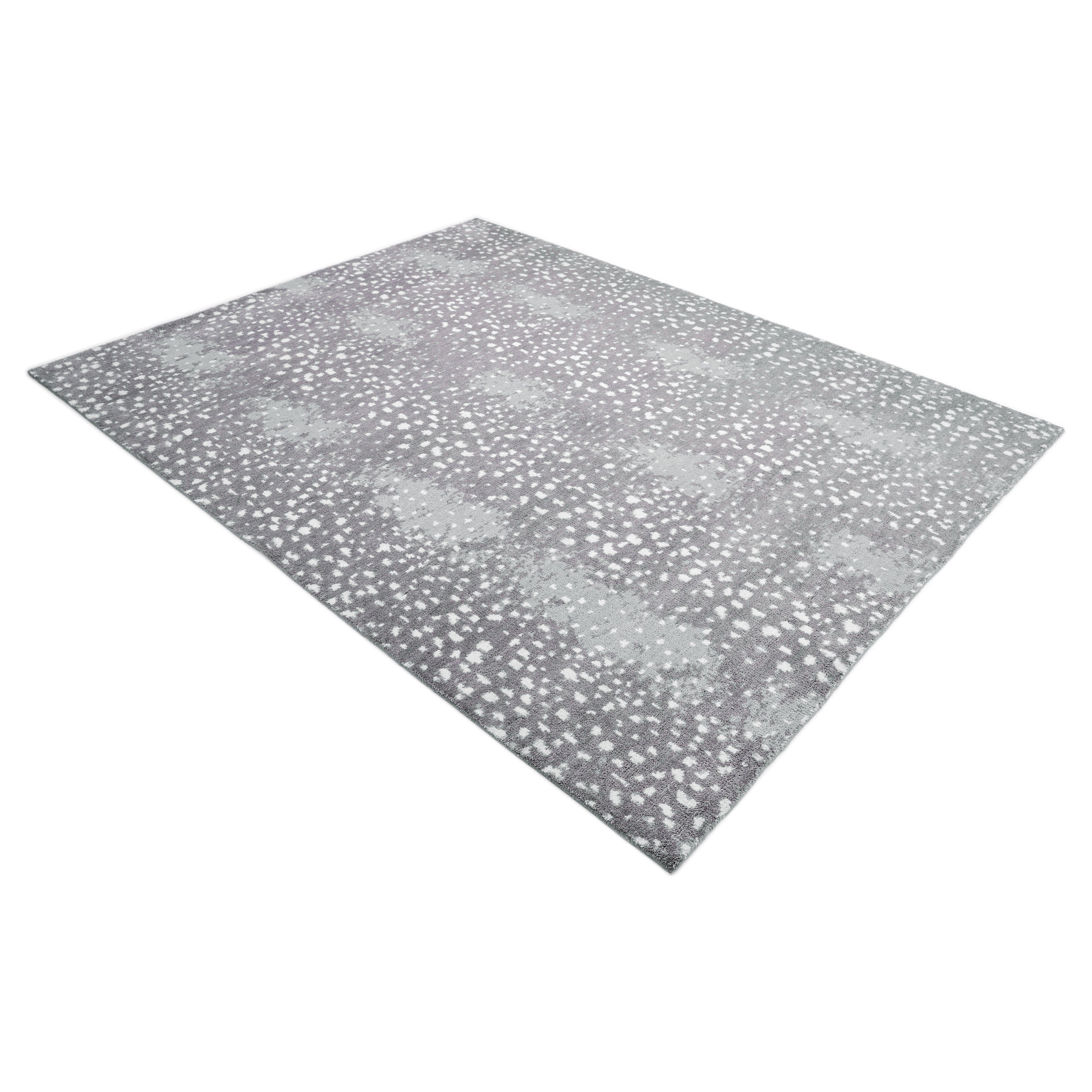 Louis Hand Knotted Contemporary Animal Gray Area Rug