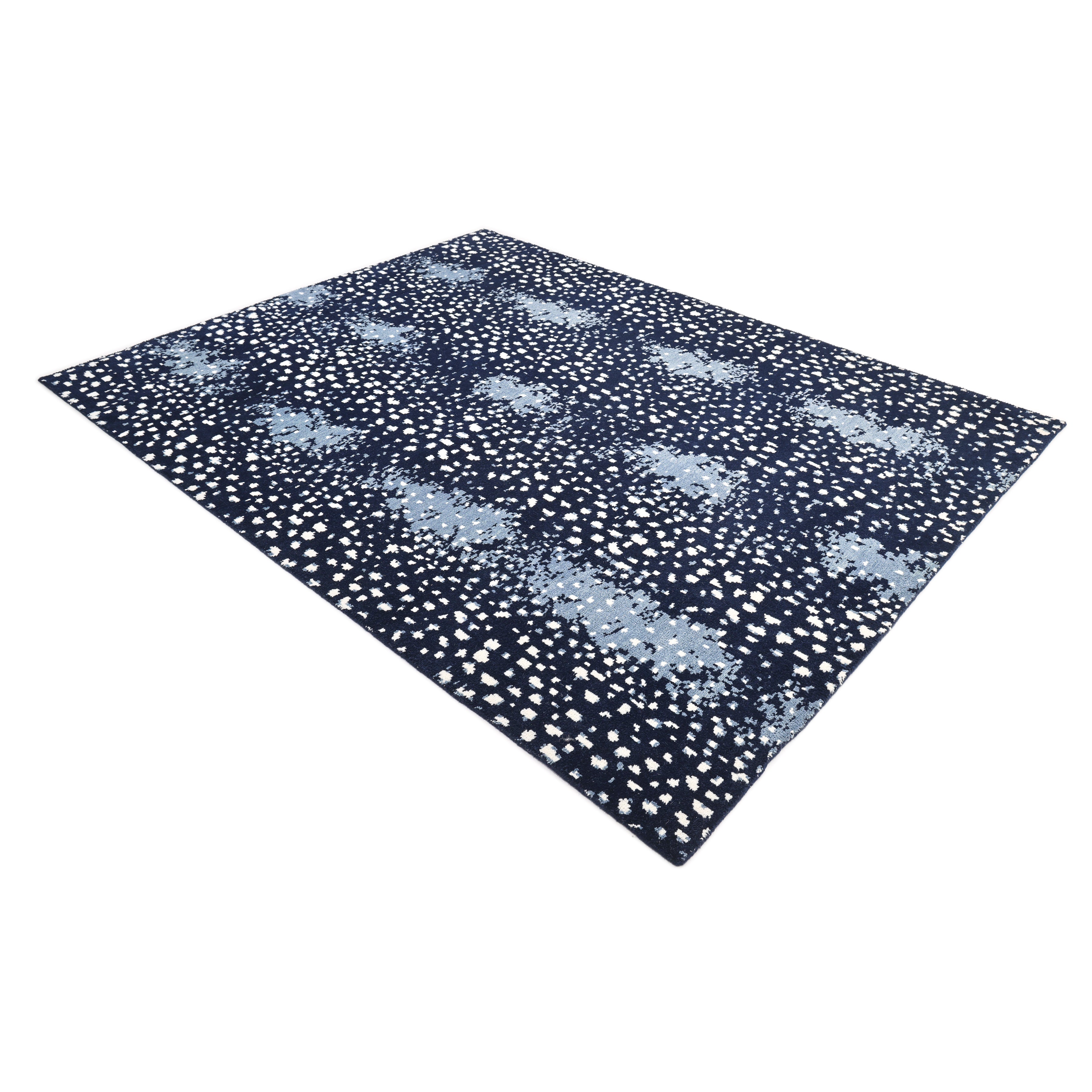 Louis Hand Knotted Contemporary Animal Blue Area Rug