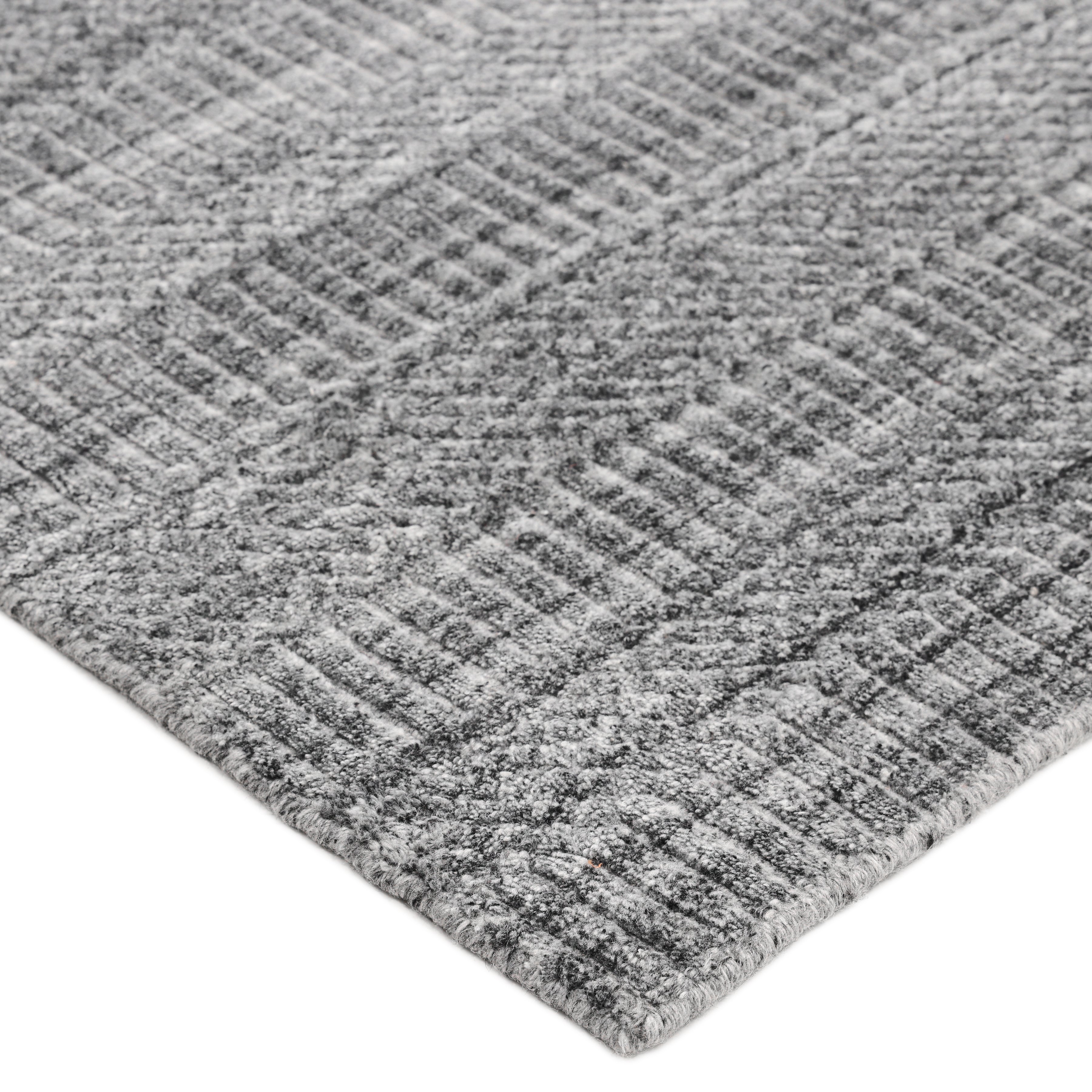 Sanam Hand-Loomed Contemporary Striped Gray Area Rug
