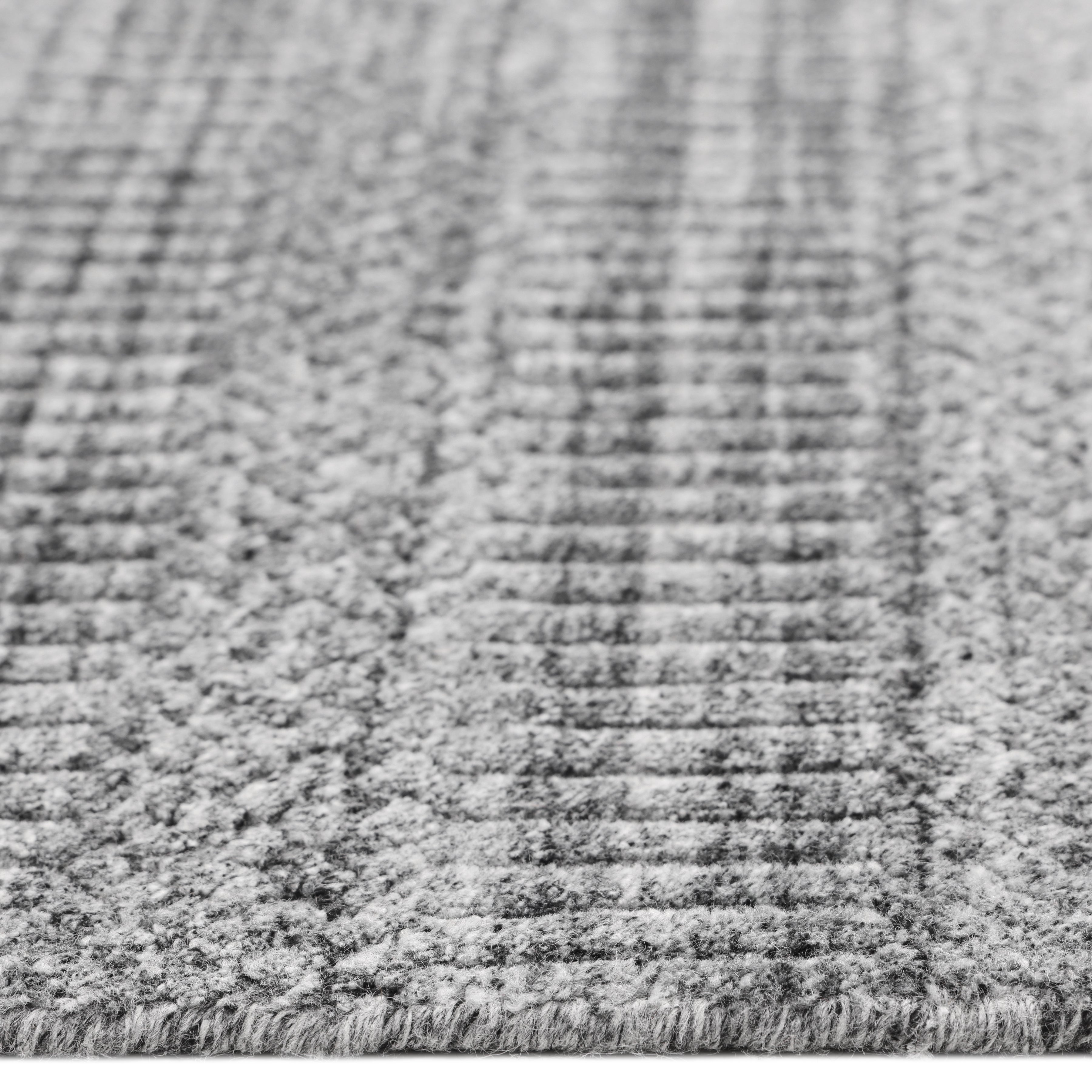 Sanam Hand-Loomed Contemporary Striped Gray Area Rug