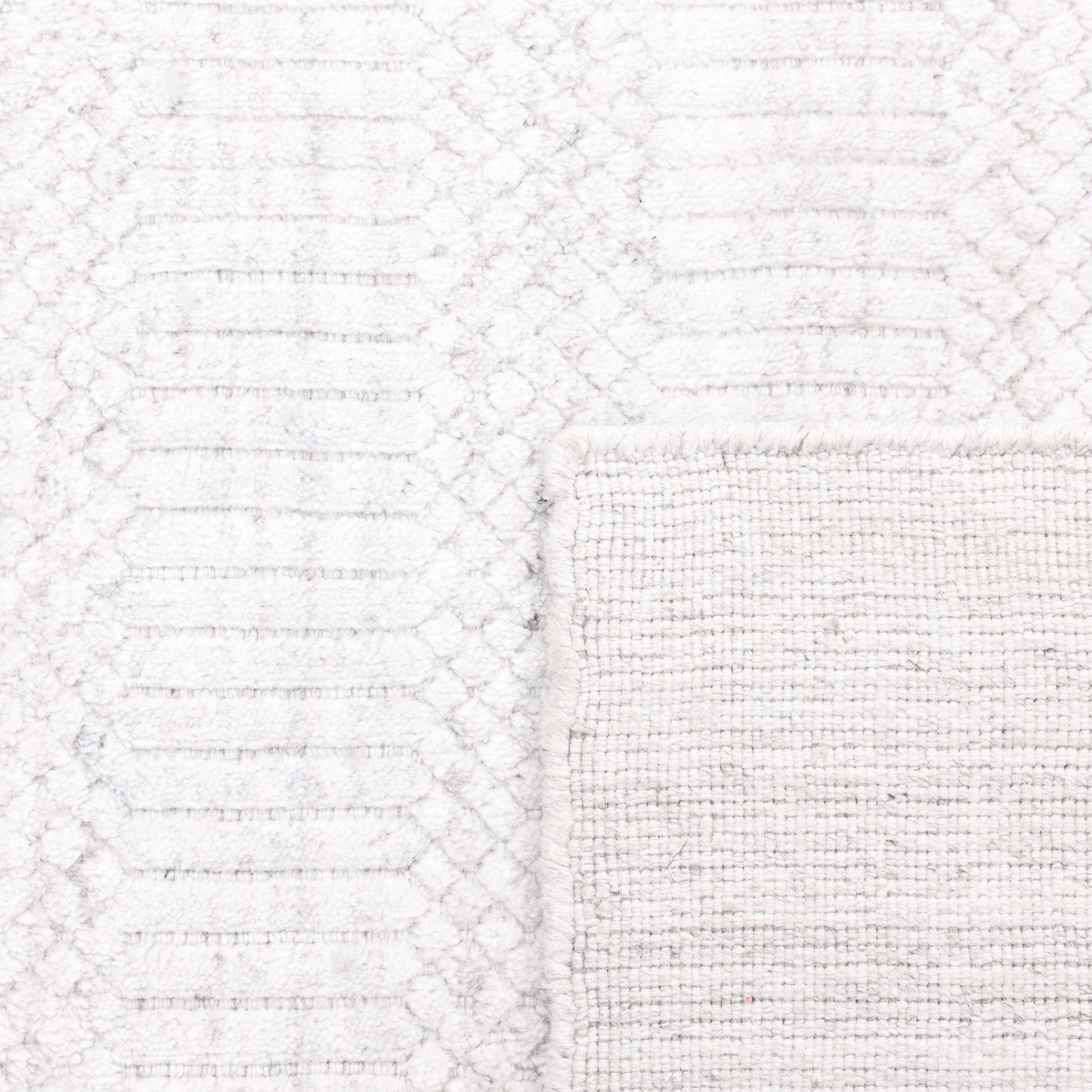 Sanam Hand-Loomed Contemporary Striped Ivory Area Rug