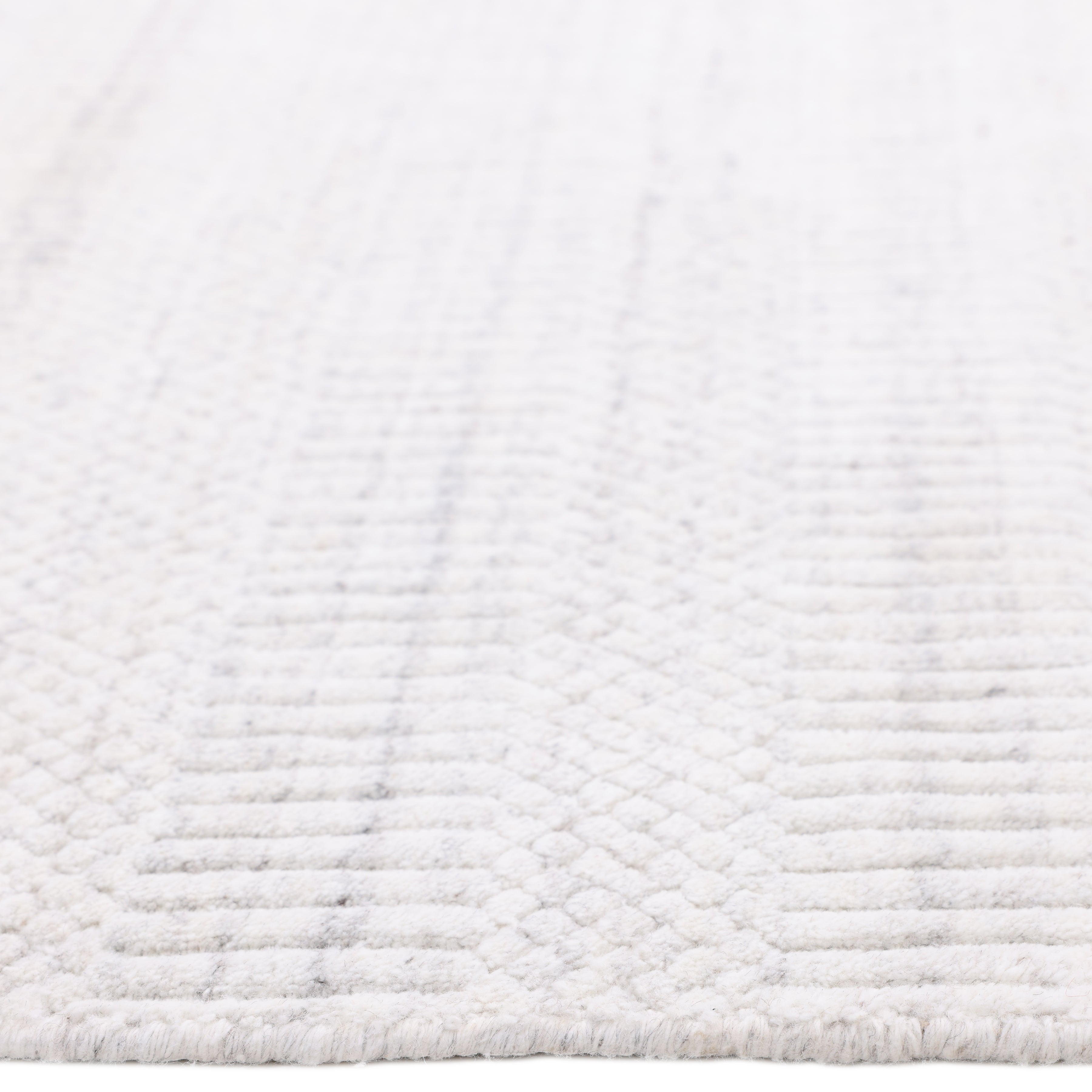 Sanam Hand-Loomed Contemporary Striped Ivory Area Rug