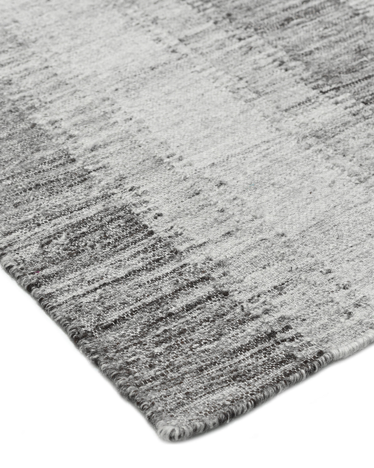 Levi Hand Woven Contemporary Striped Brown Area Rug