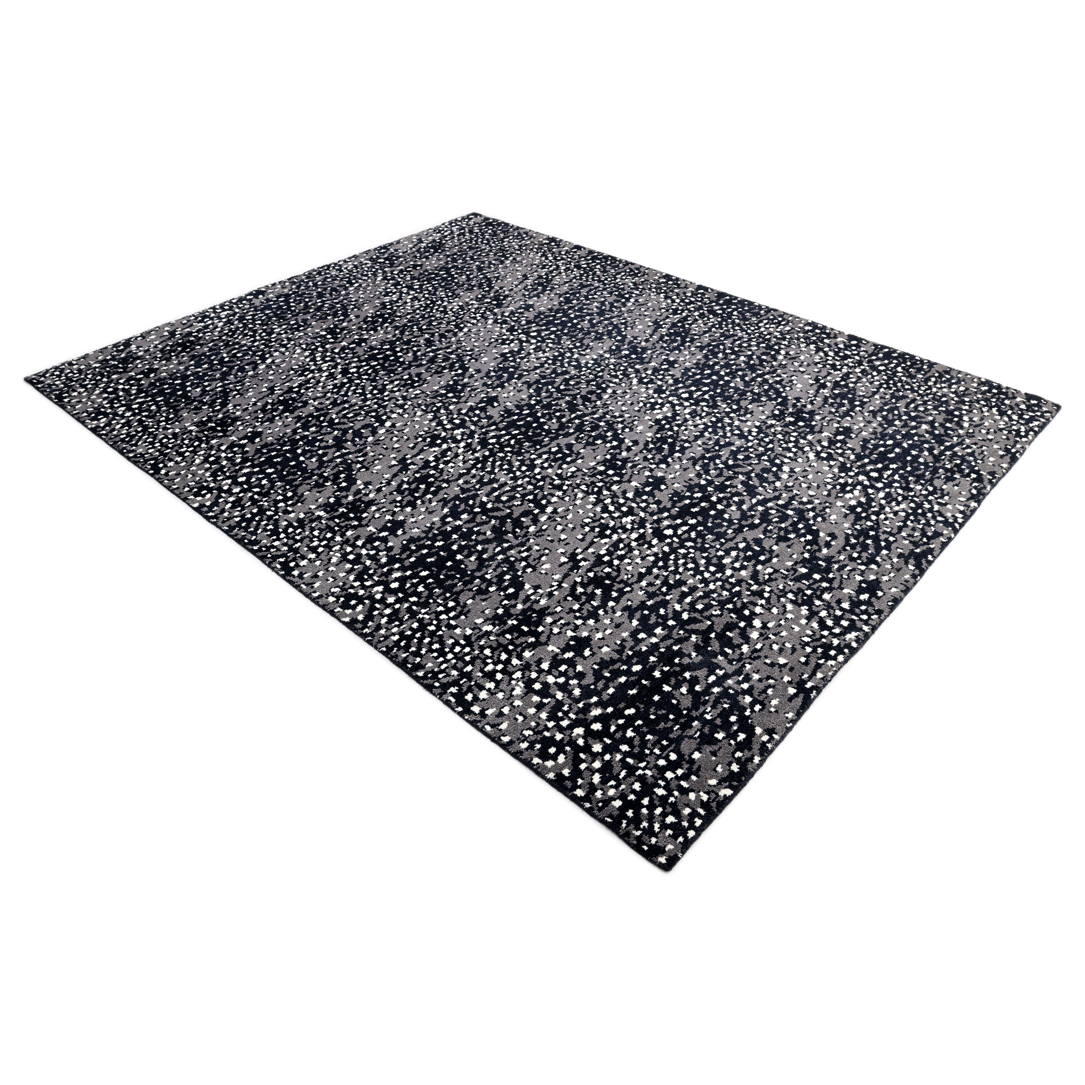 Arash Hand Knotted Contemporary Animal Black Area Rug