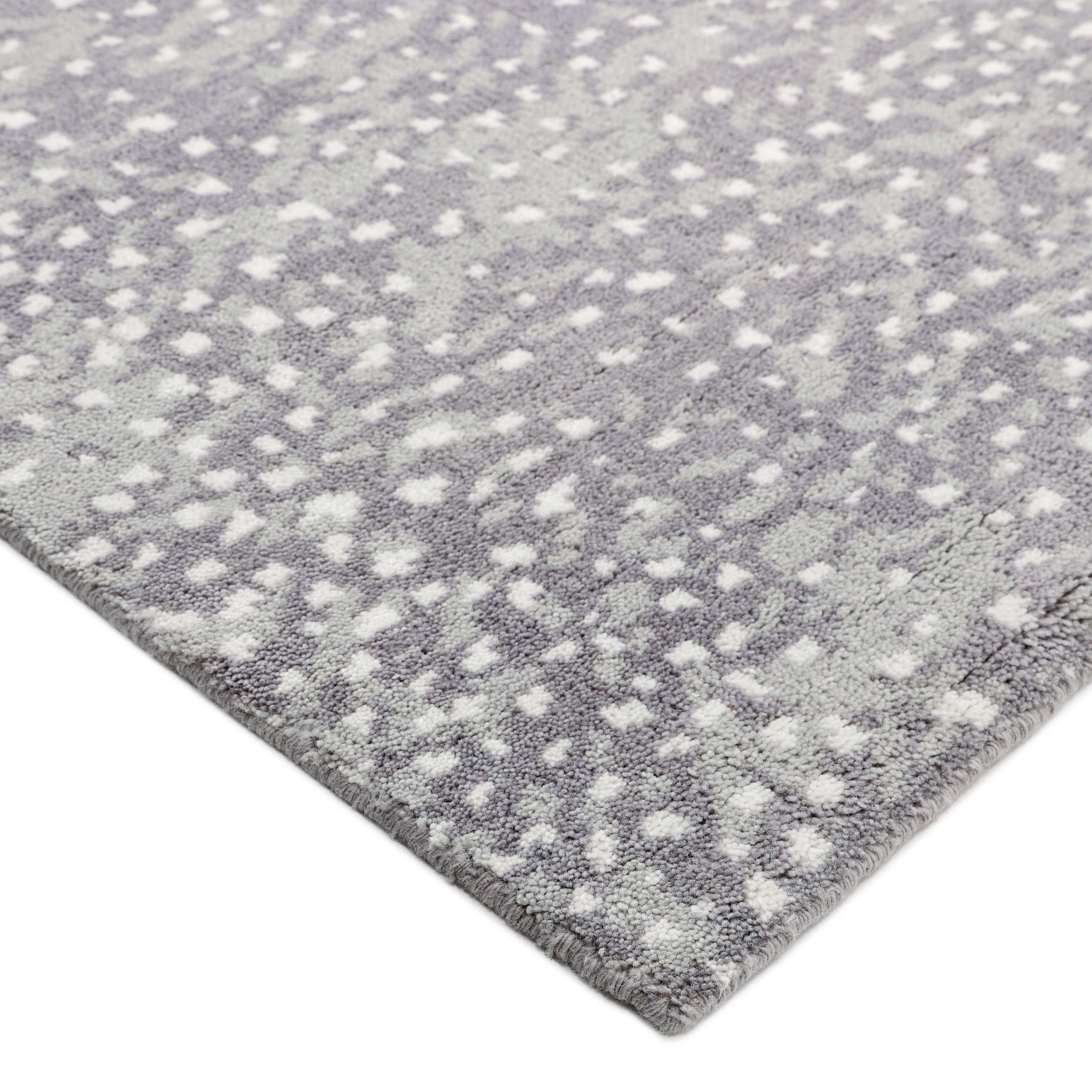 Arash Hand Knotted Contemporary Animal Gray Area Rug