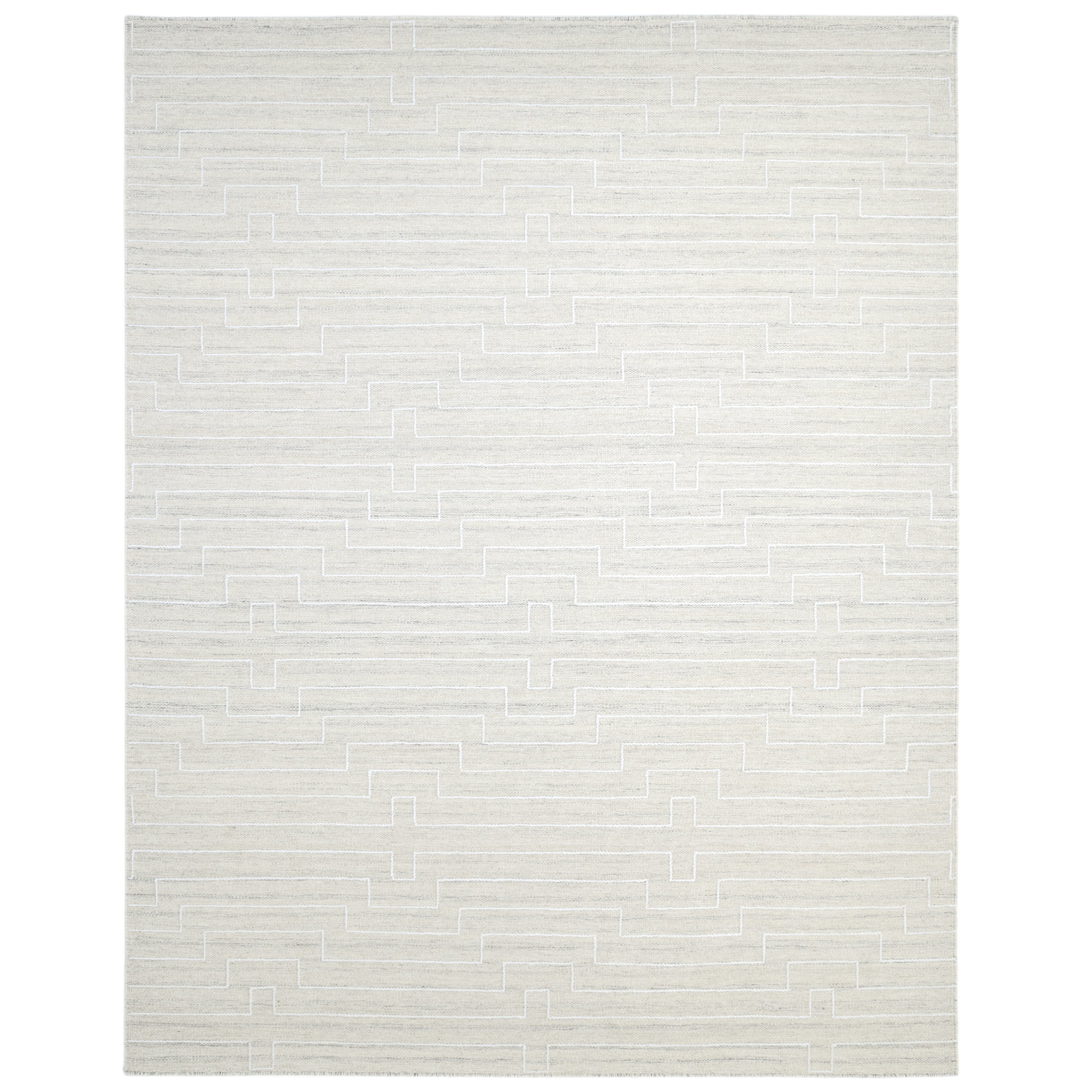 Barry Hand Woven Contemporary Geometric Beige Area Rug
