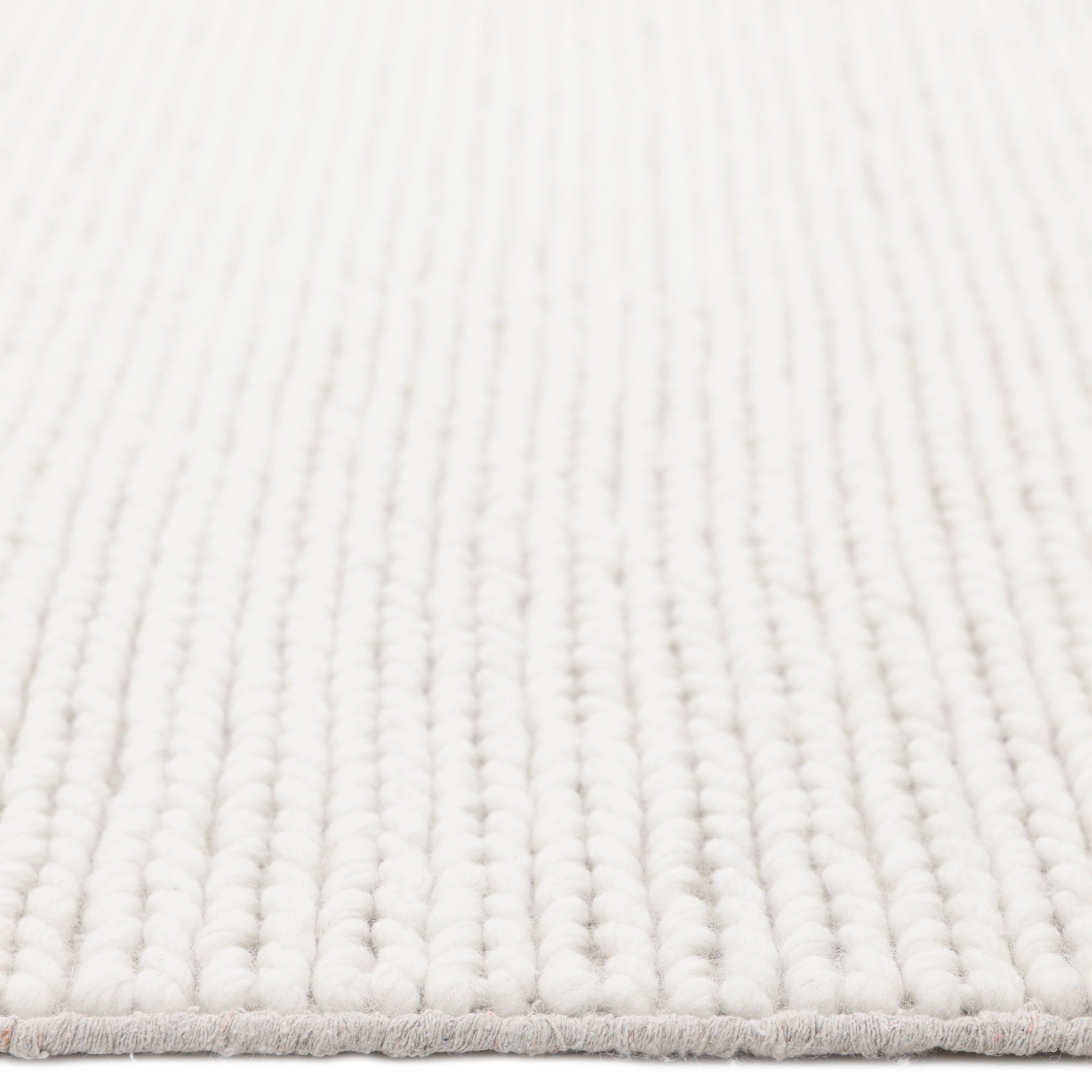 Elizabeth Hand Woven Contemporary Solid Ivory Area Rug