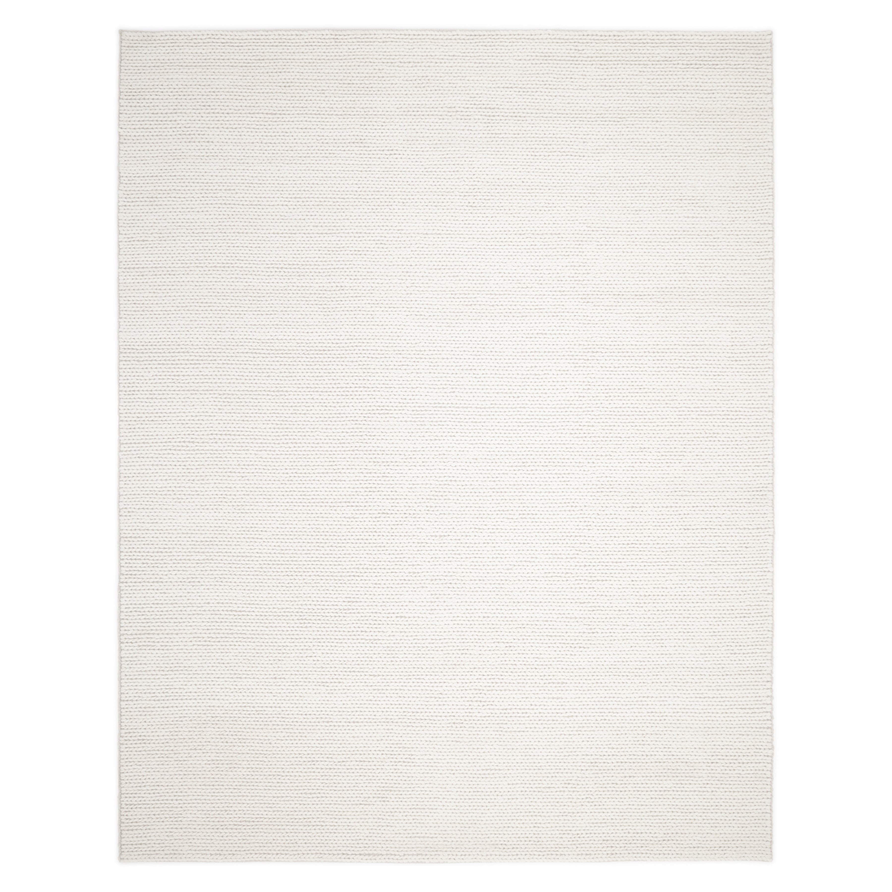 Elizabeth Hand Woven Contemporary Solid Ivory Area Rug