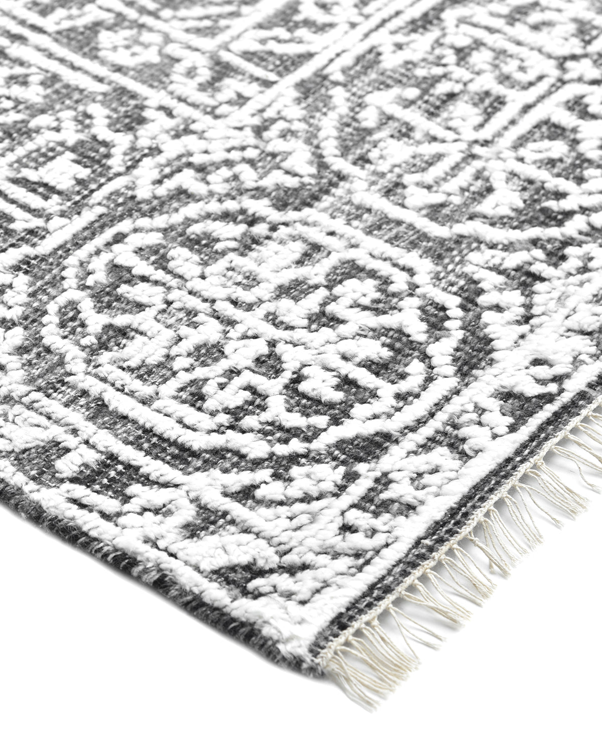 Charles Hand-Loomed Contemporary Floral Gray Area Rug