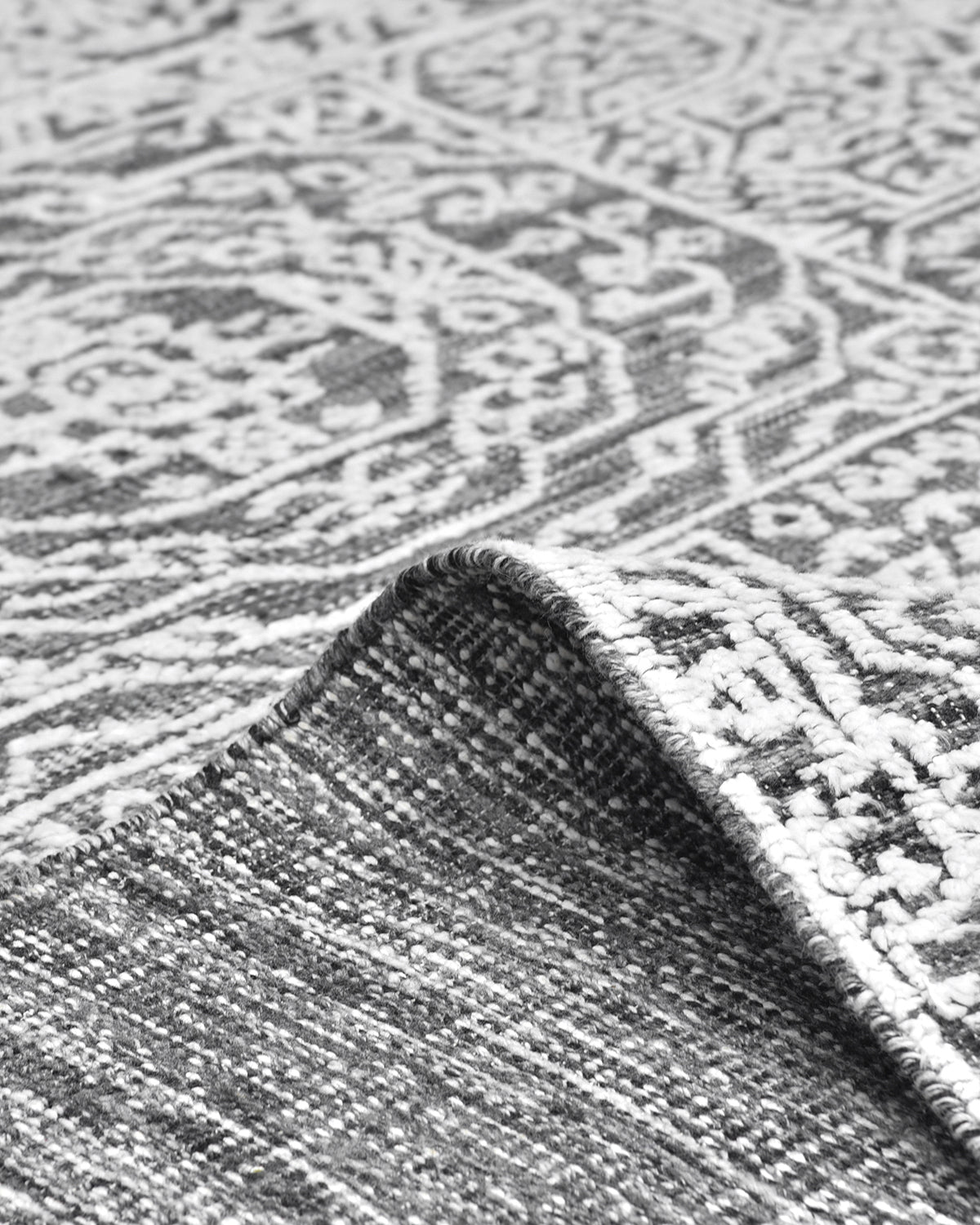 Charles Hand-Loomed Contemporary Floral Gray Area Rug