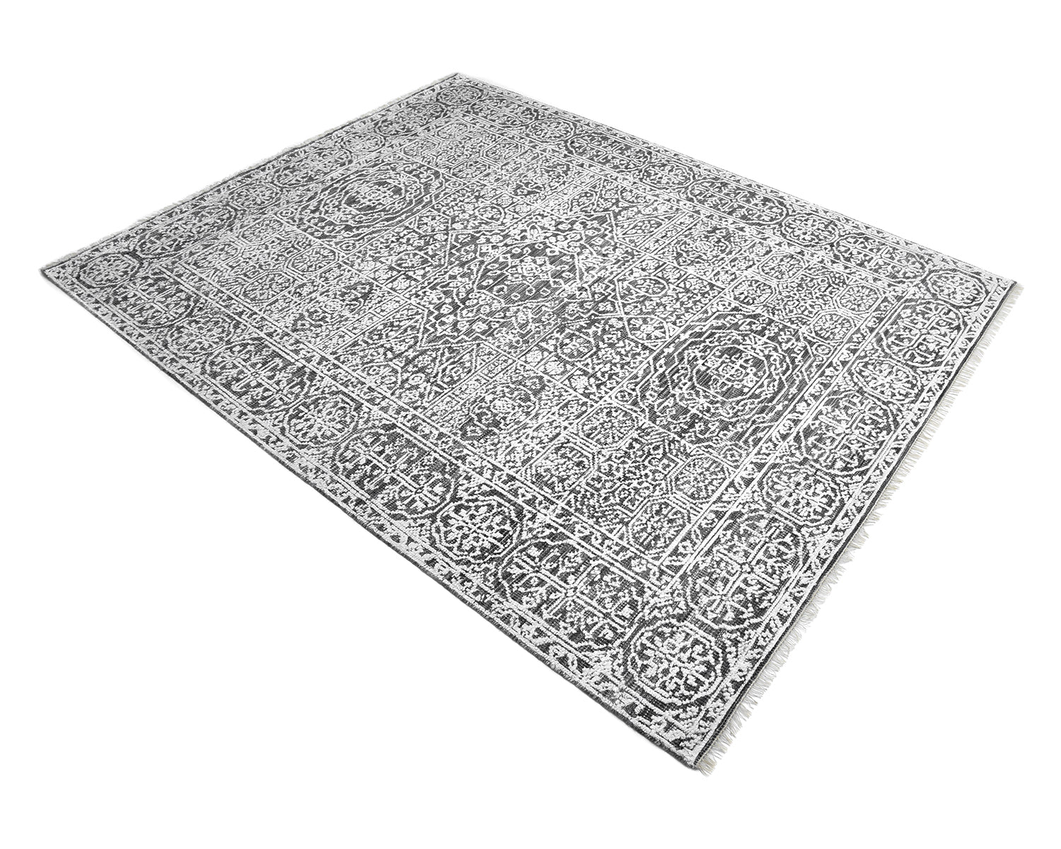Charles Hand-Loomed Contemporary Floral Gray Area Rug