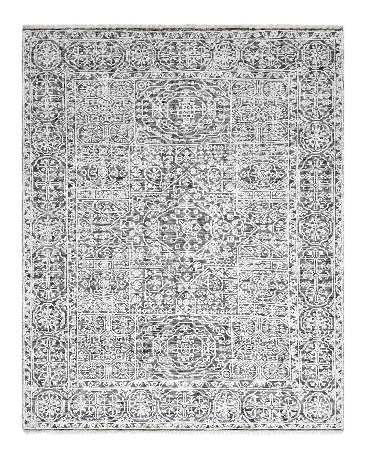 Charles Hand-Loomed Contemporary Floral Gray Area Rug