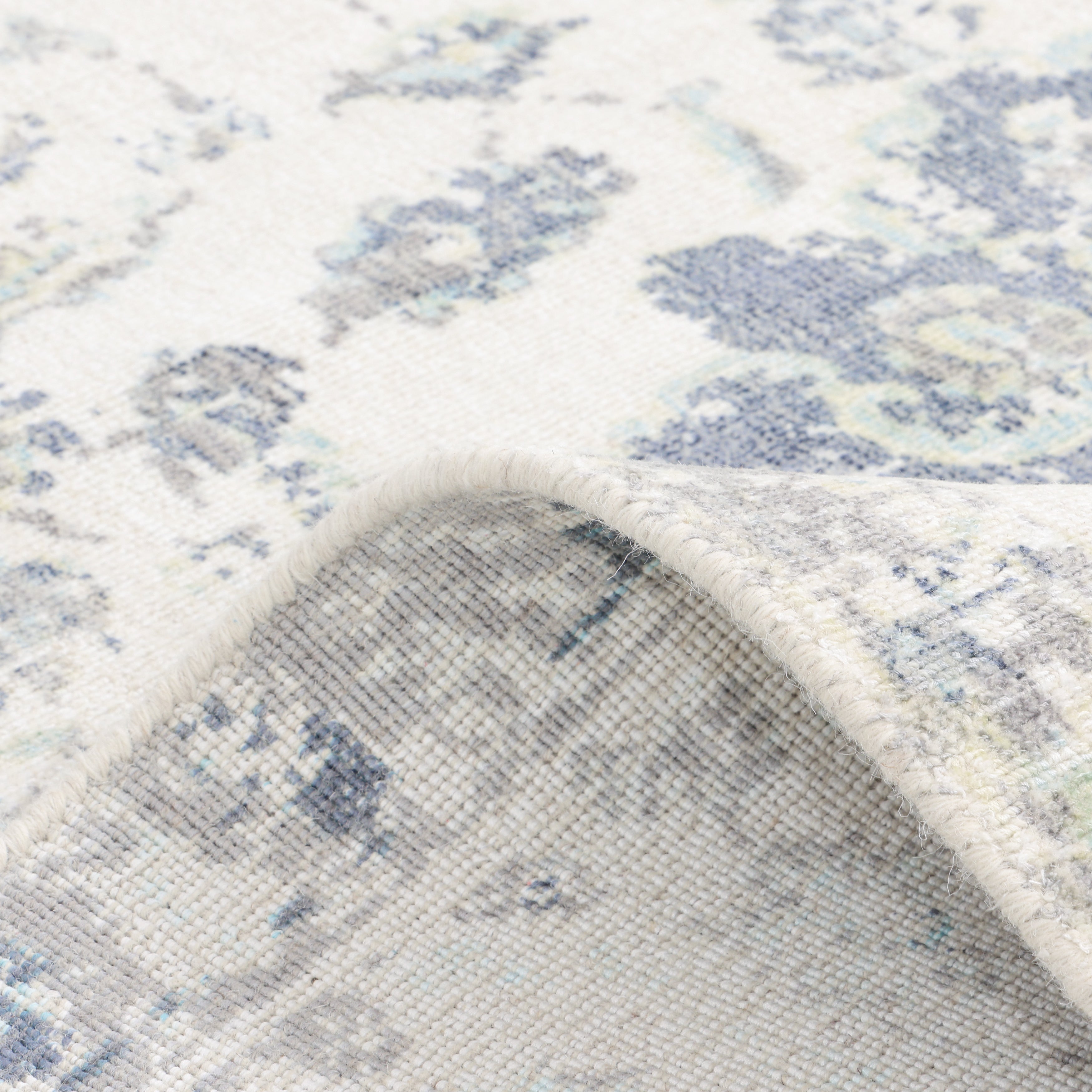 Leena Hand-Loomed Contemporary Floral Ivory Area Rug