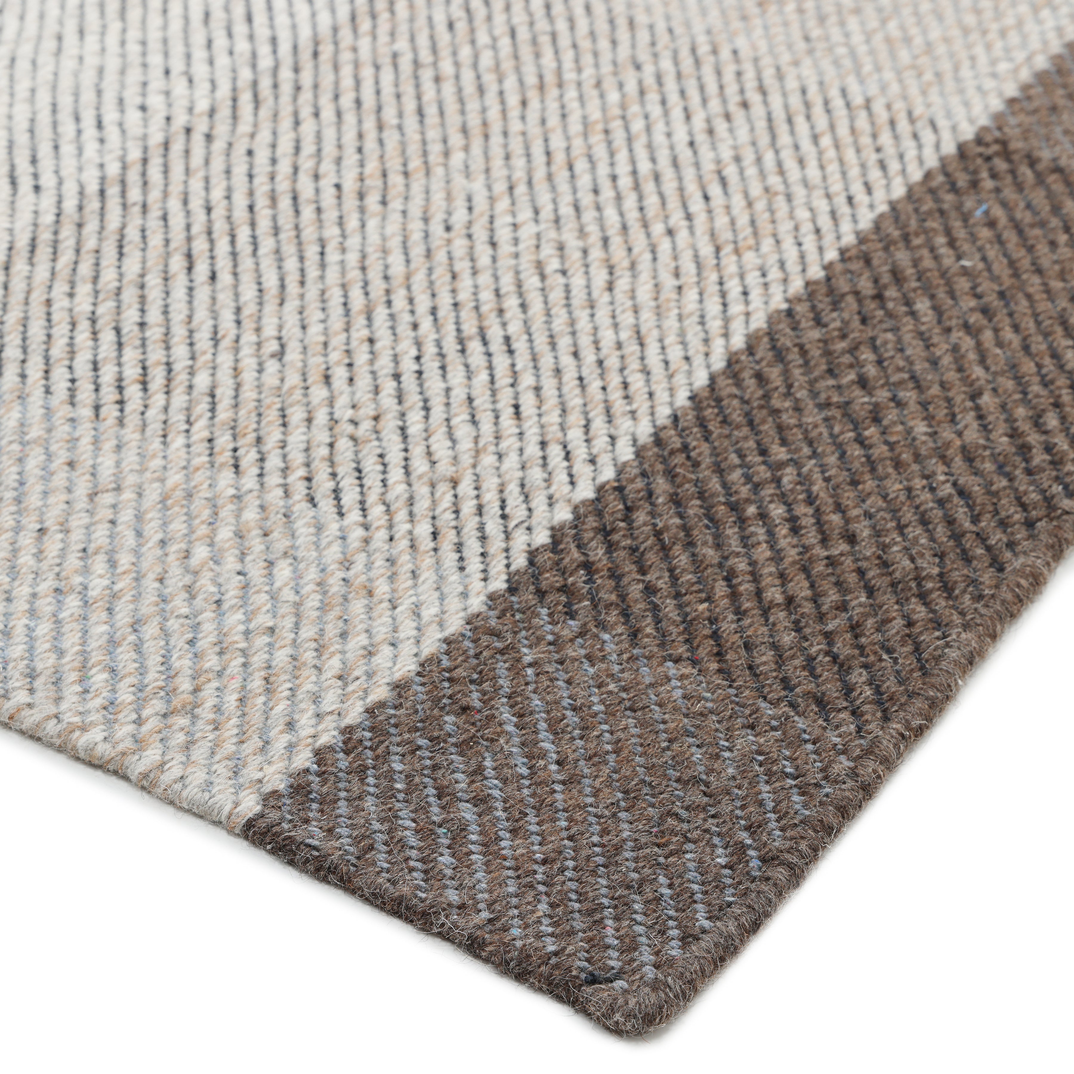 Carrie Hand Woven Contemporary Checkered Brown Area Rug
