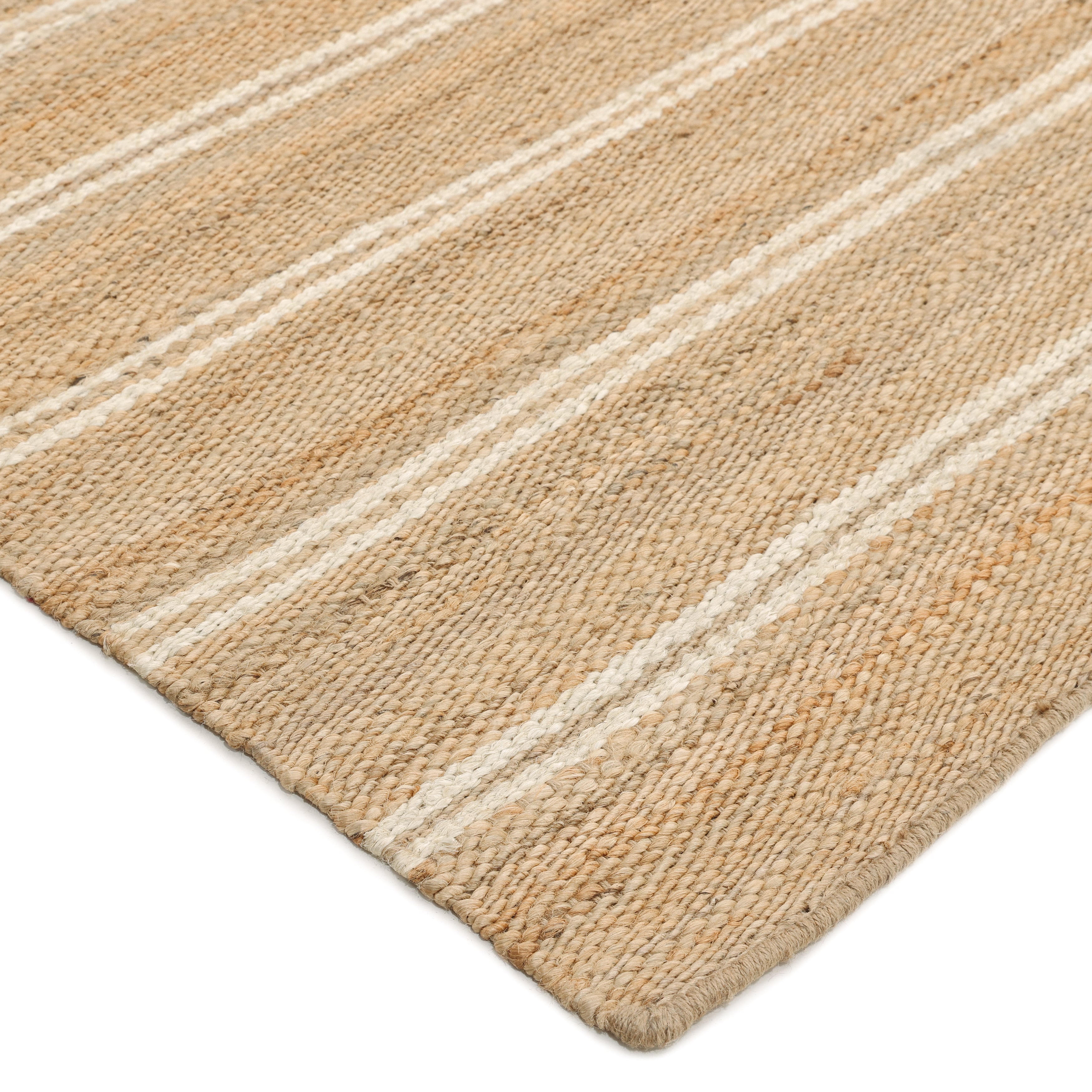 Lilly Hand Woven Contemporary Striped Brown Area Rug