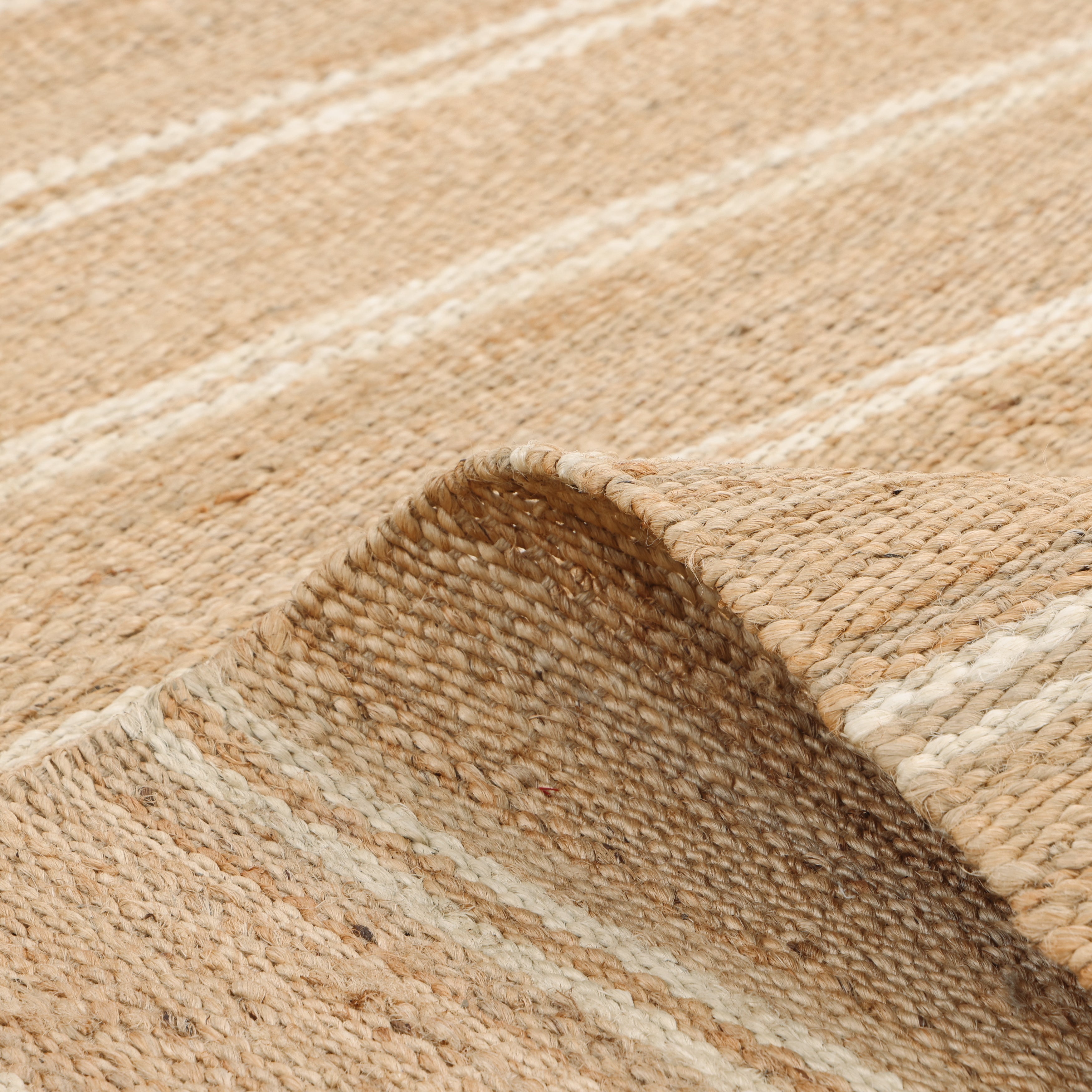 Lilly Hand Woven Contemporary Striped Brown Area Rug