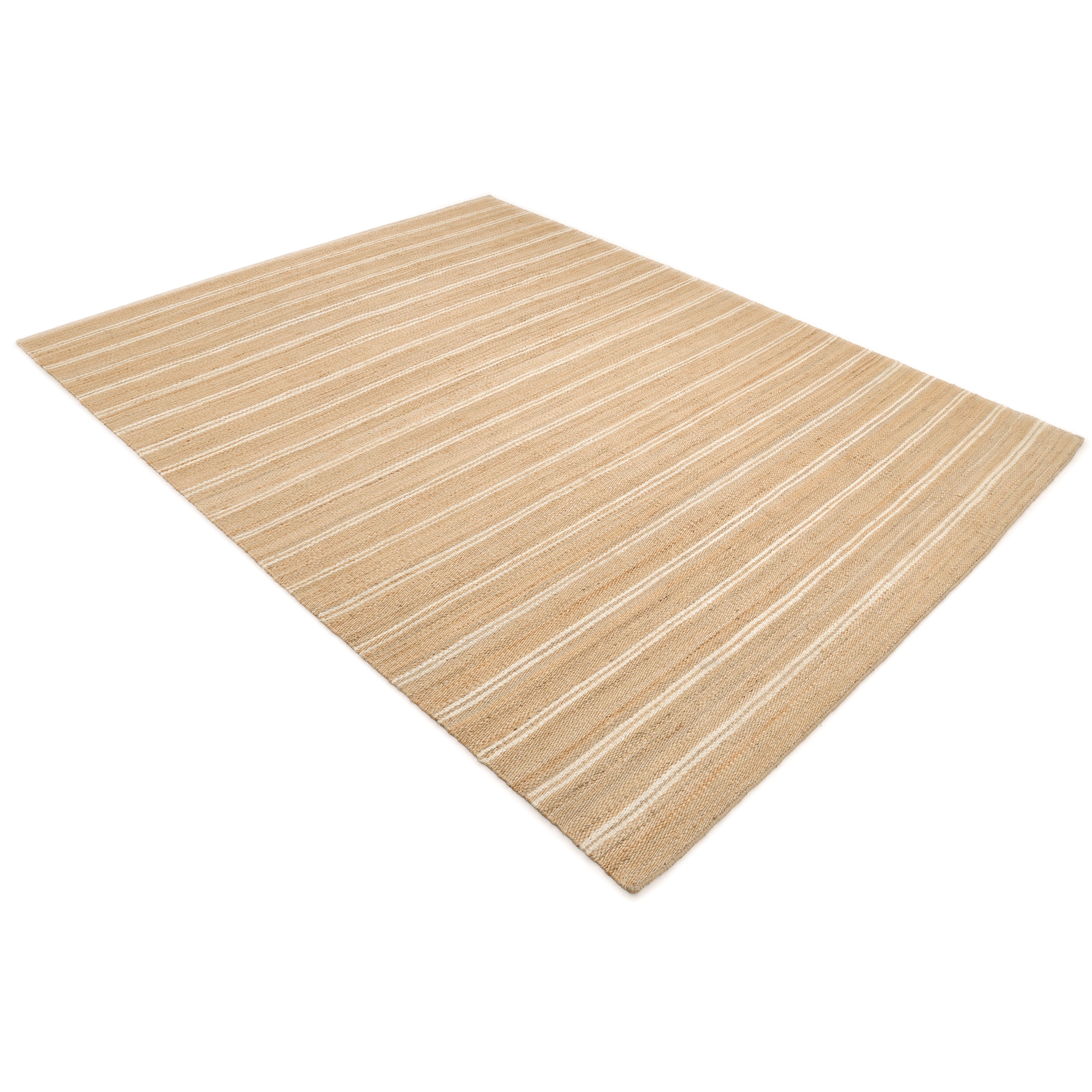 Lilly Hand Woven Contemporary Striped Brown Area Rug