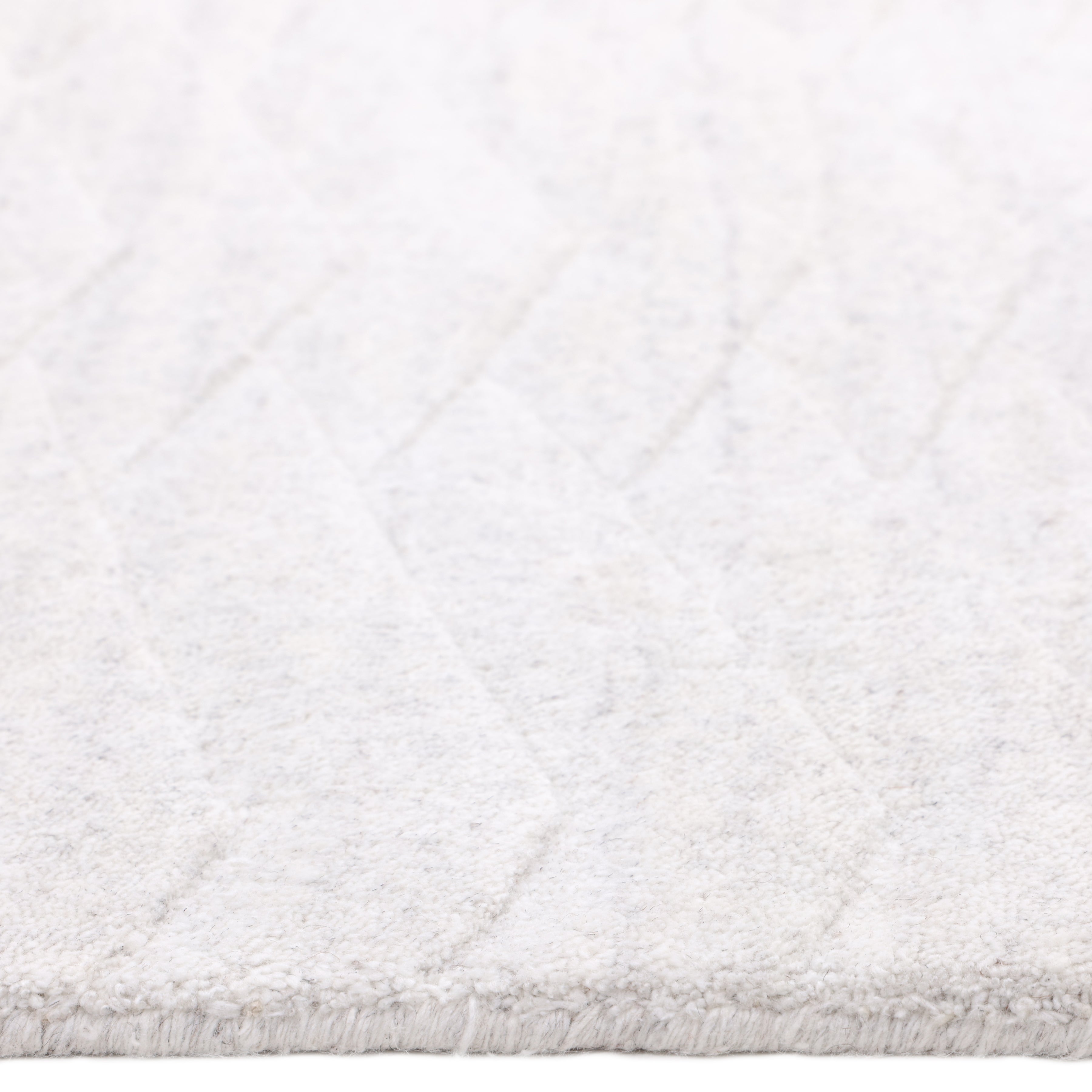 Rishab Hand Knotted Contemporary Solid Ivory Area Rug