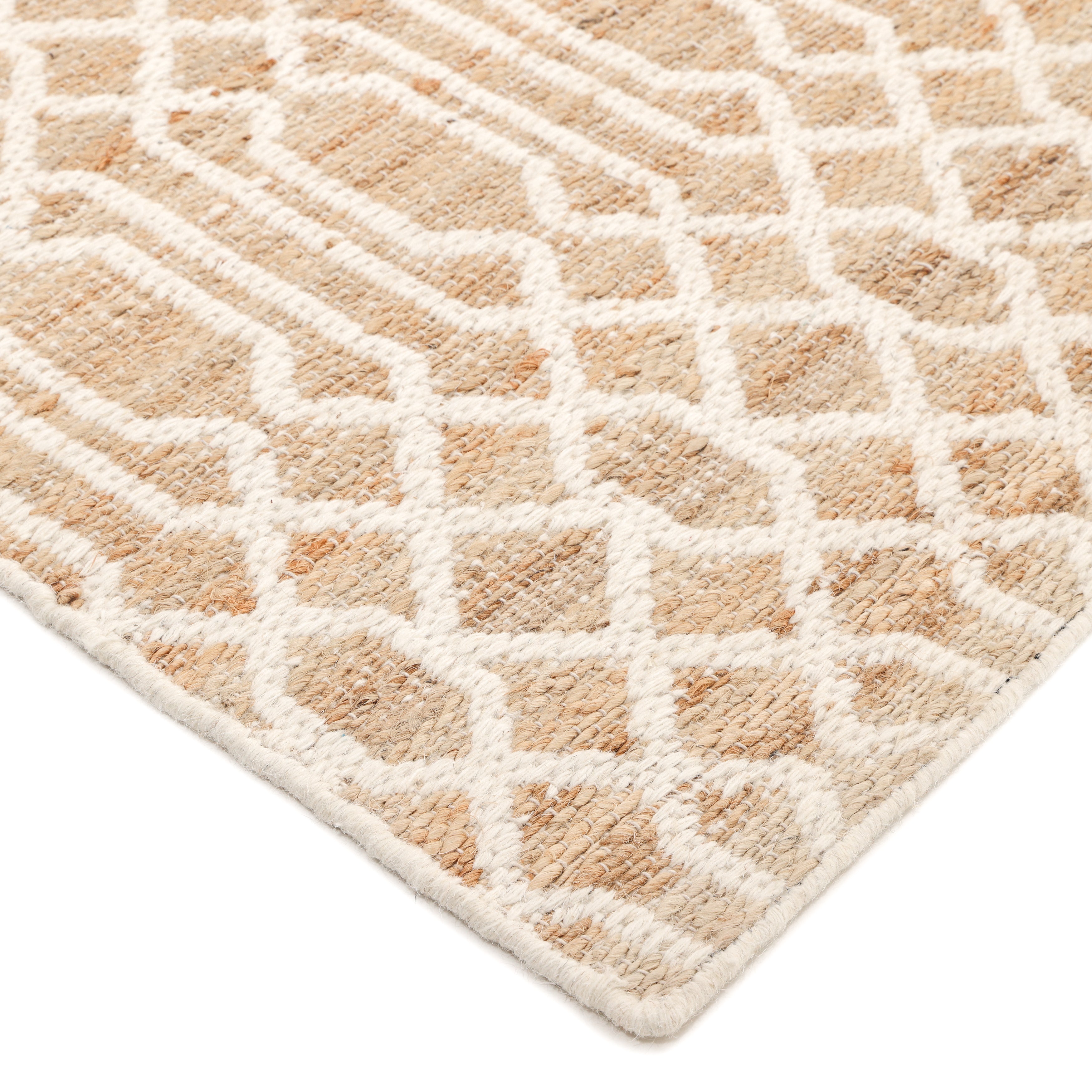 Sophie Hand Woven Contemporary Trellis Ivory Area Rug