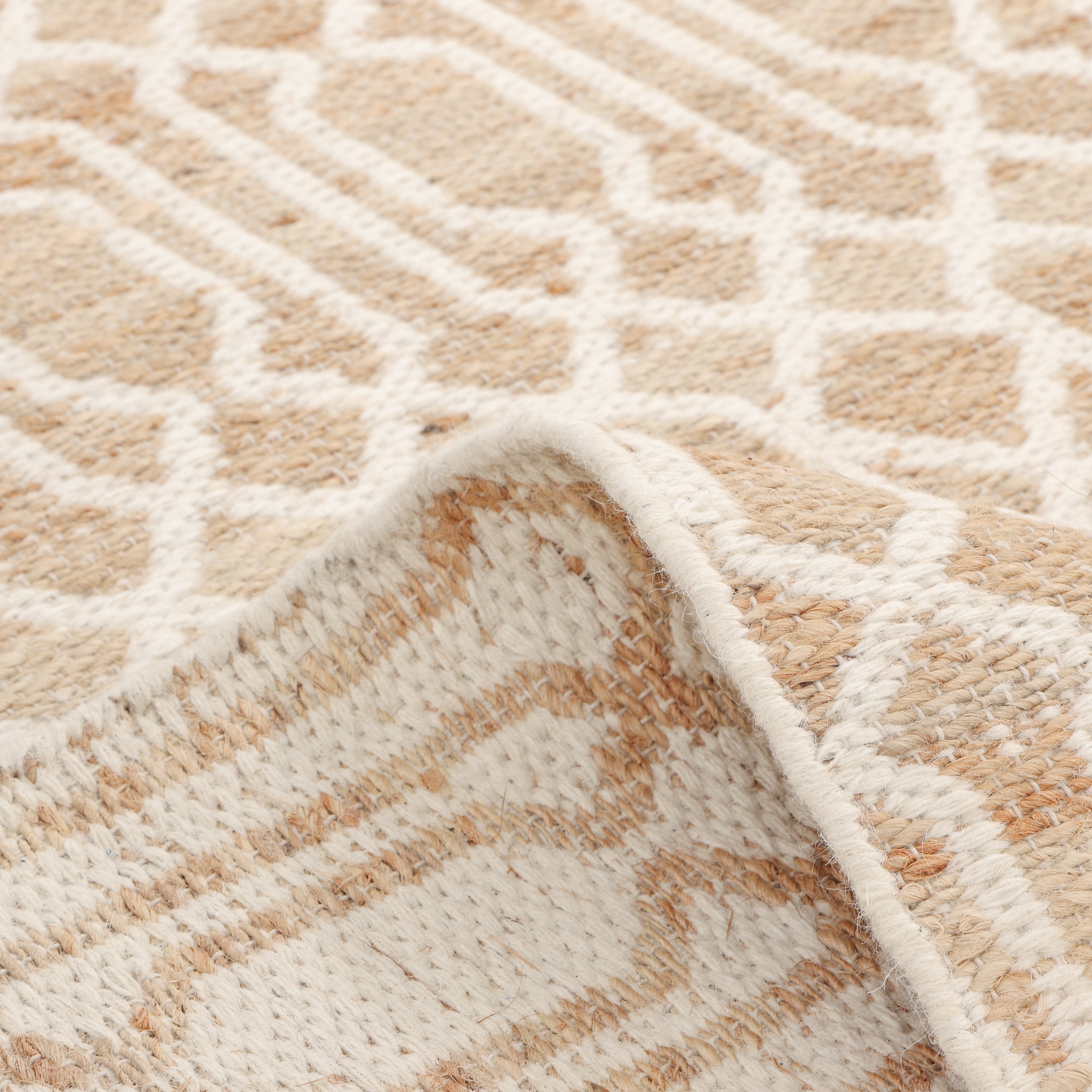 Sophie Hand Woven Contemporary Trellis Ivory Area Rug