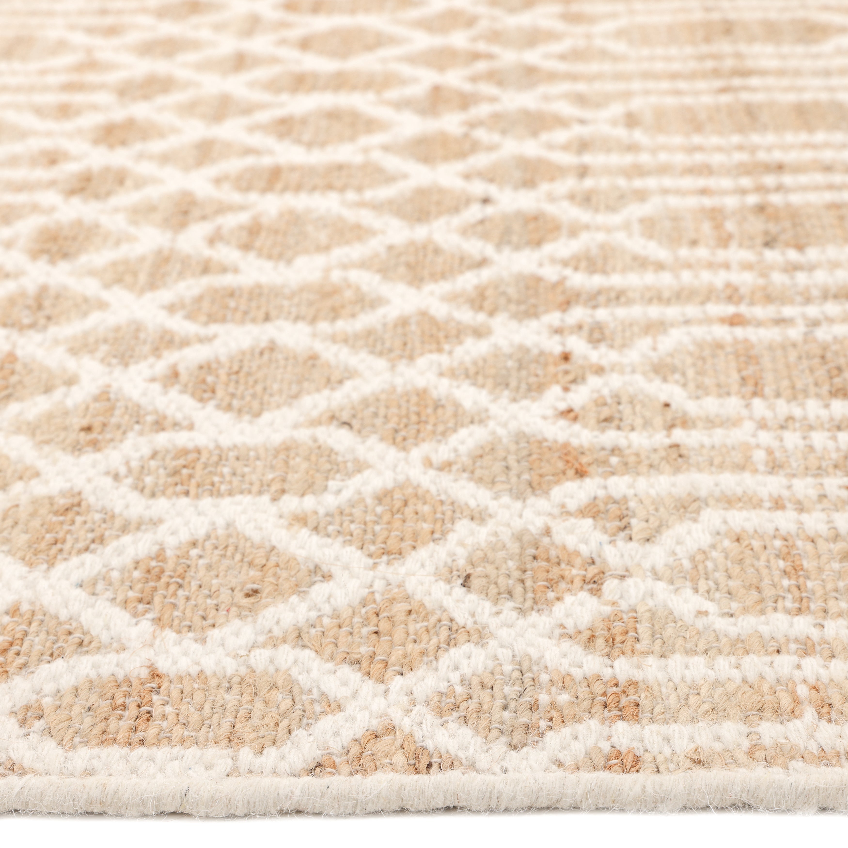 Sophie Hand Woven Contemporary Trellis Ivory Area Rug