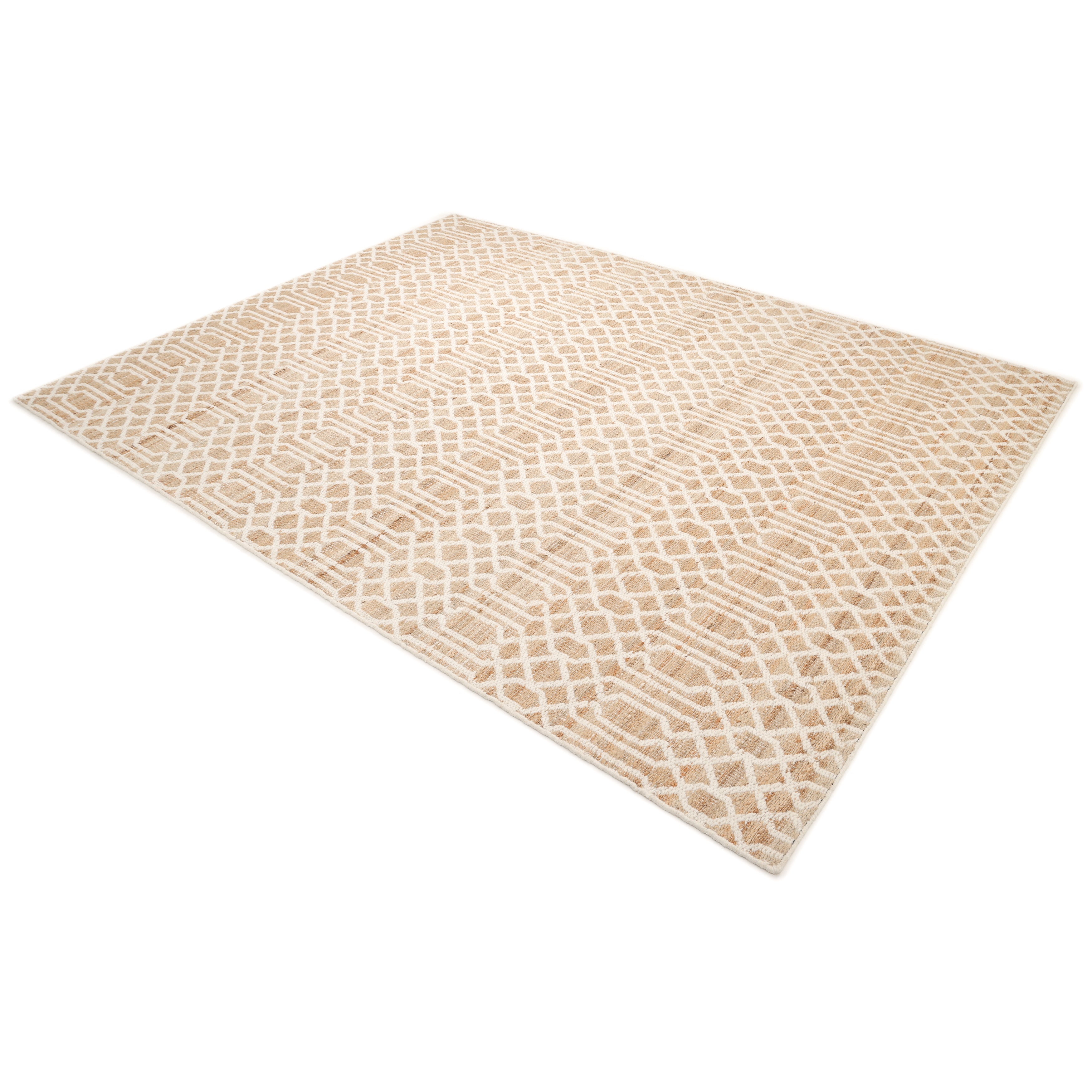Sophie Hand Woven Contemporary Trellis Ivory Area Rug