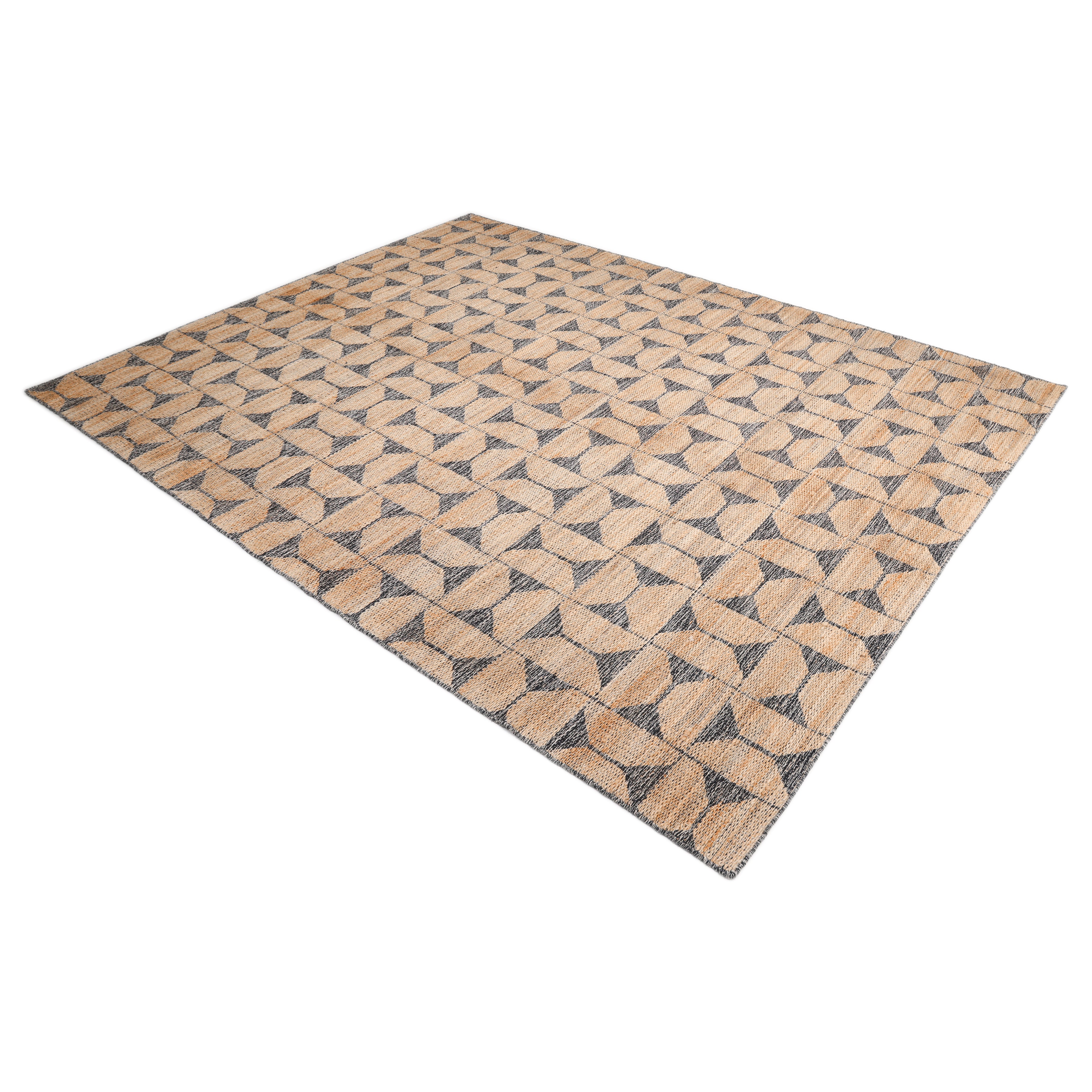 Elle Hand Woven Contemporary Geometric Brown Area Rug