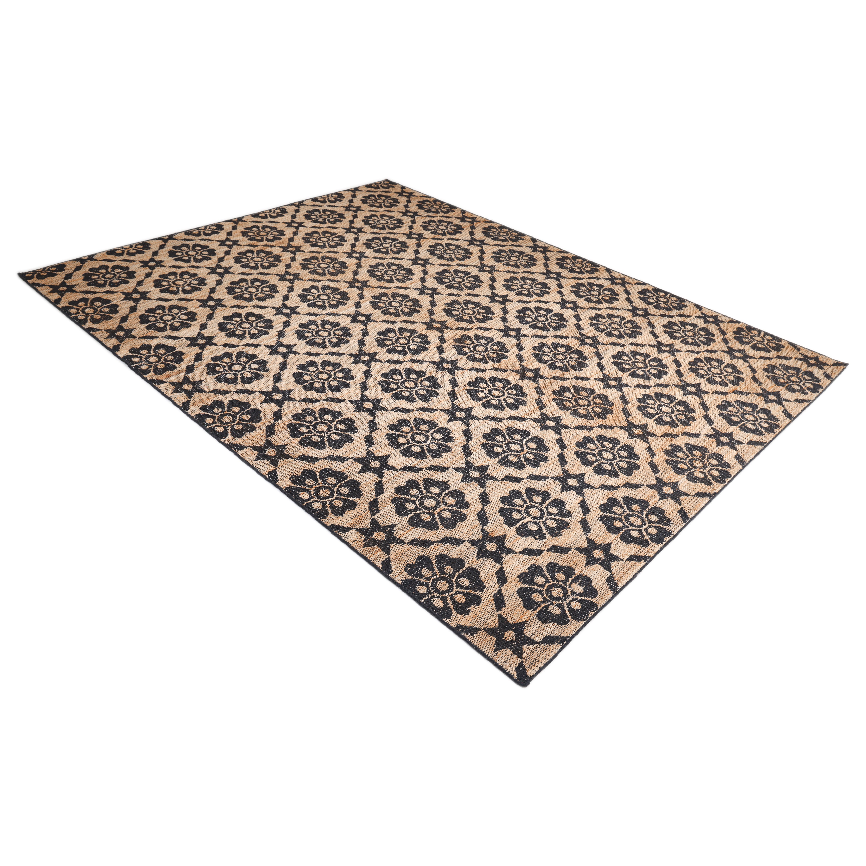 Edith Hand Woven Contemporary Floral Brown Area Rug
