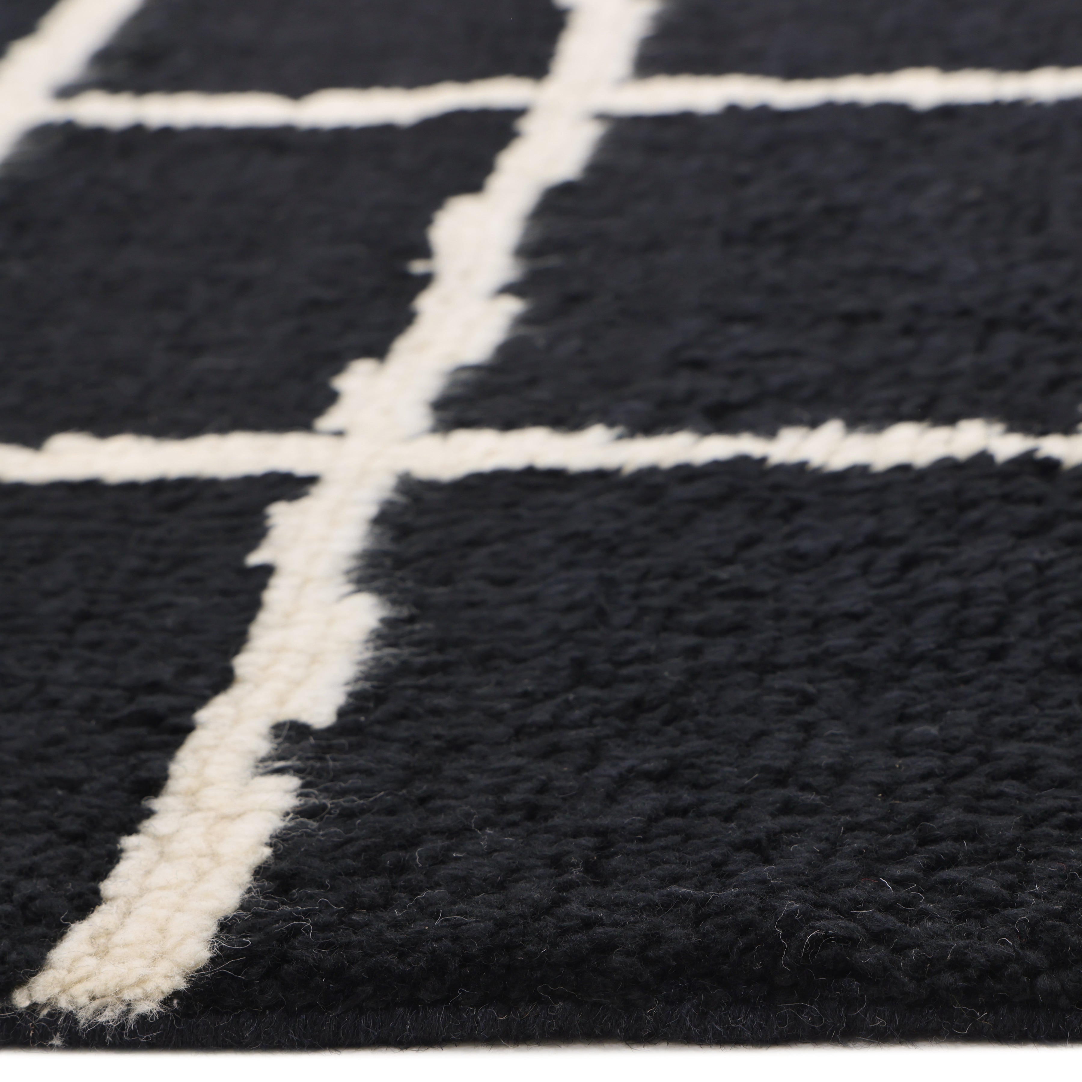 Paris Hand Knotted Bohemian Moroccan Black Area Rug