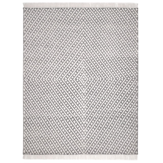 London Wool Hand Woven Contemporary Area Rug - Ivory