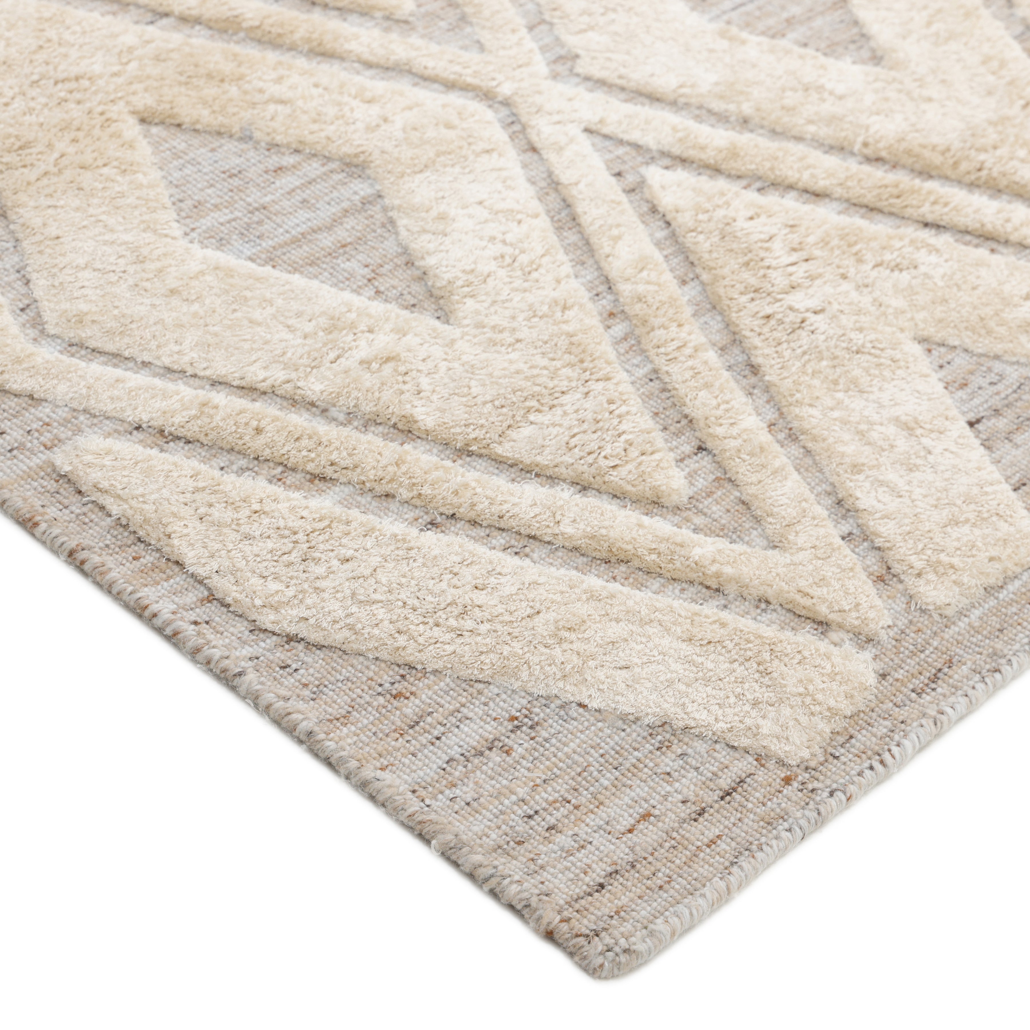 Fulton Hand-Loomed Bohemian Geometric Beige Area Rug