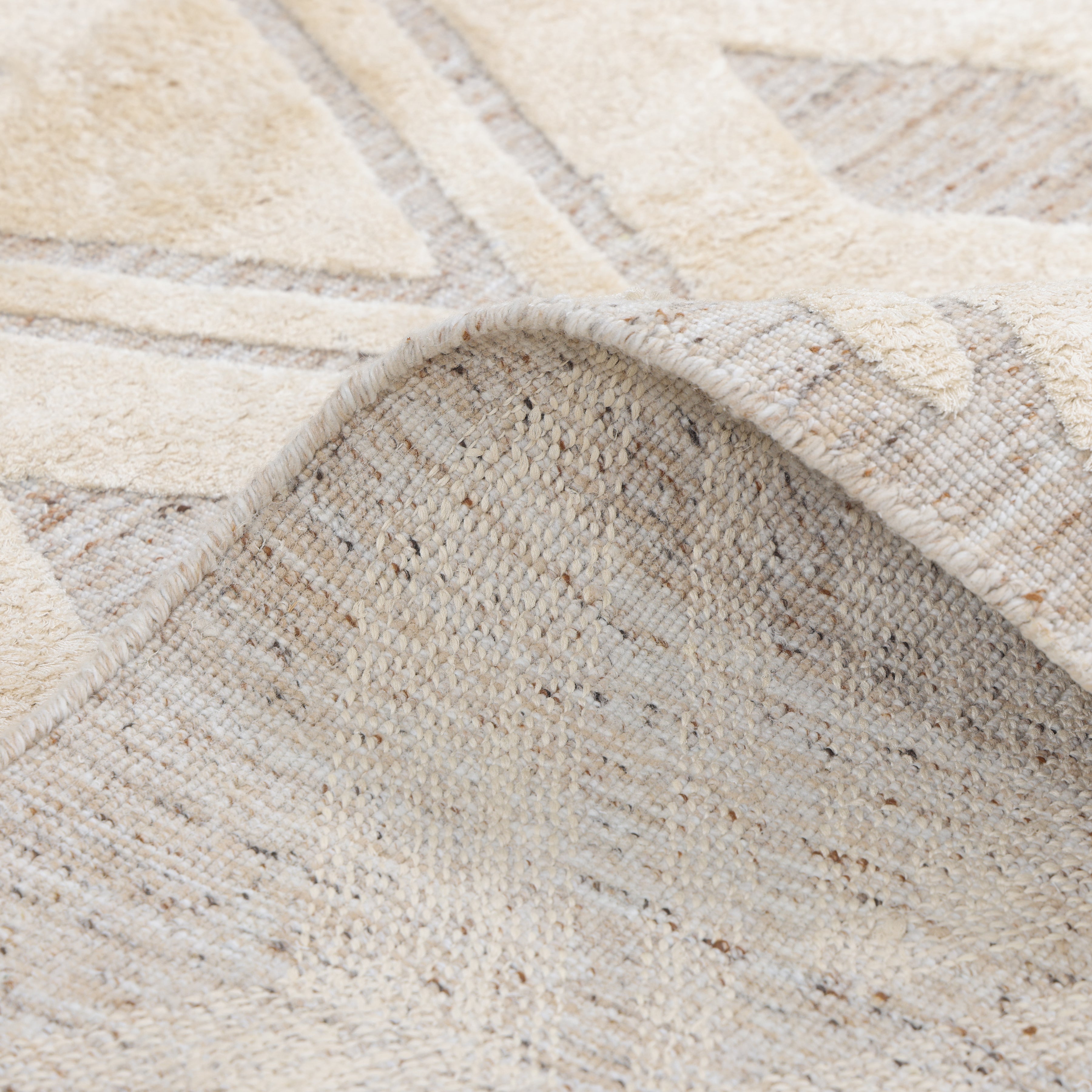 Fulton Hand-Loomed Bohemian Geometric Beige Area Rug