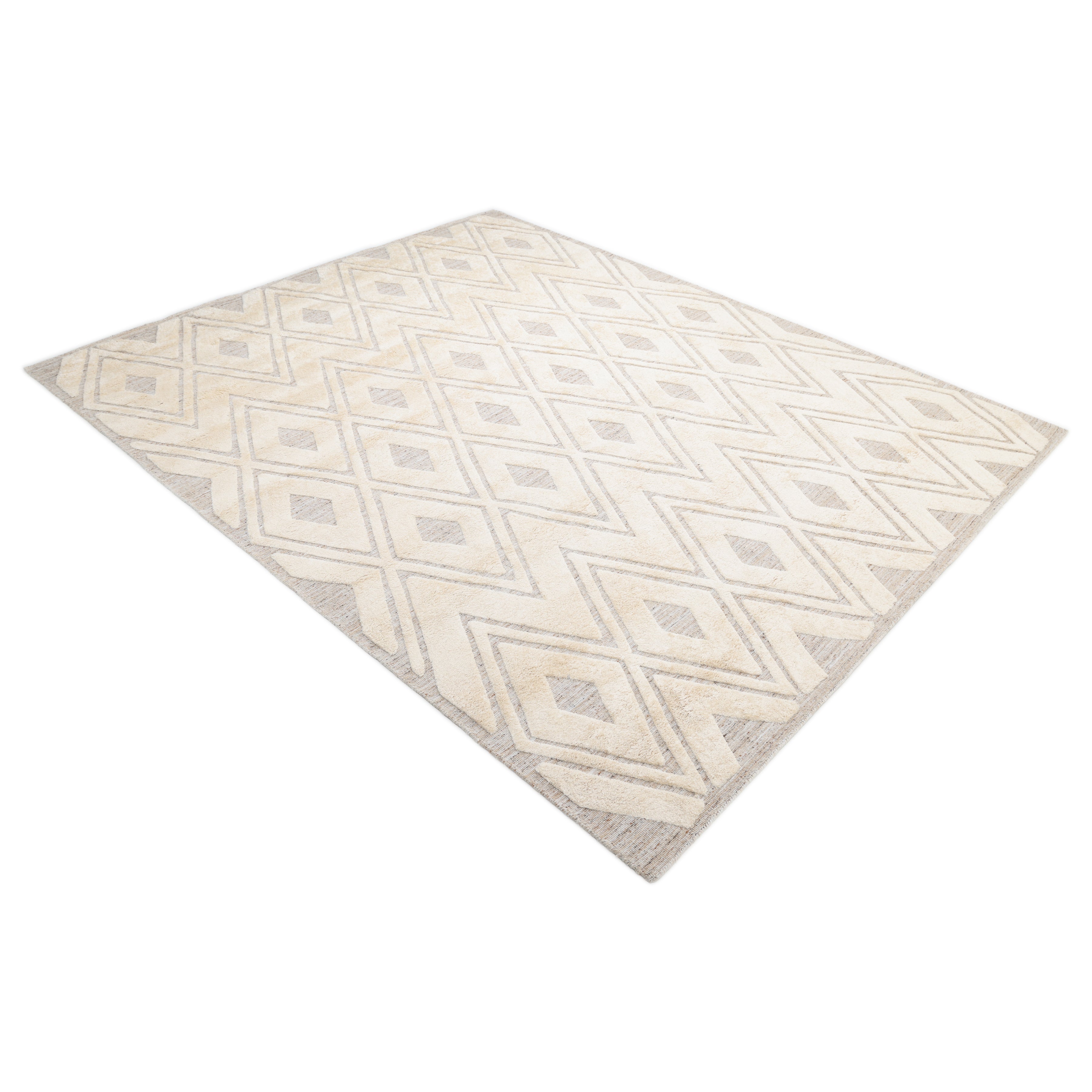 Fulton Hand-Loomed Bohemian Geometric Beige Area Rug
