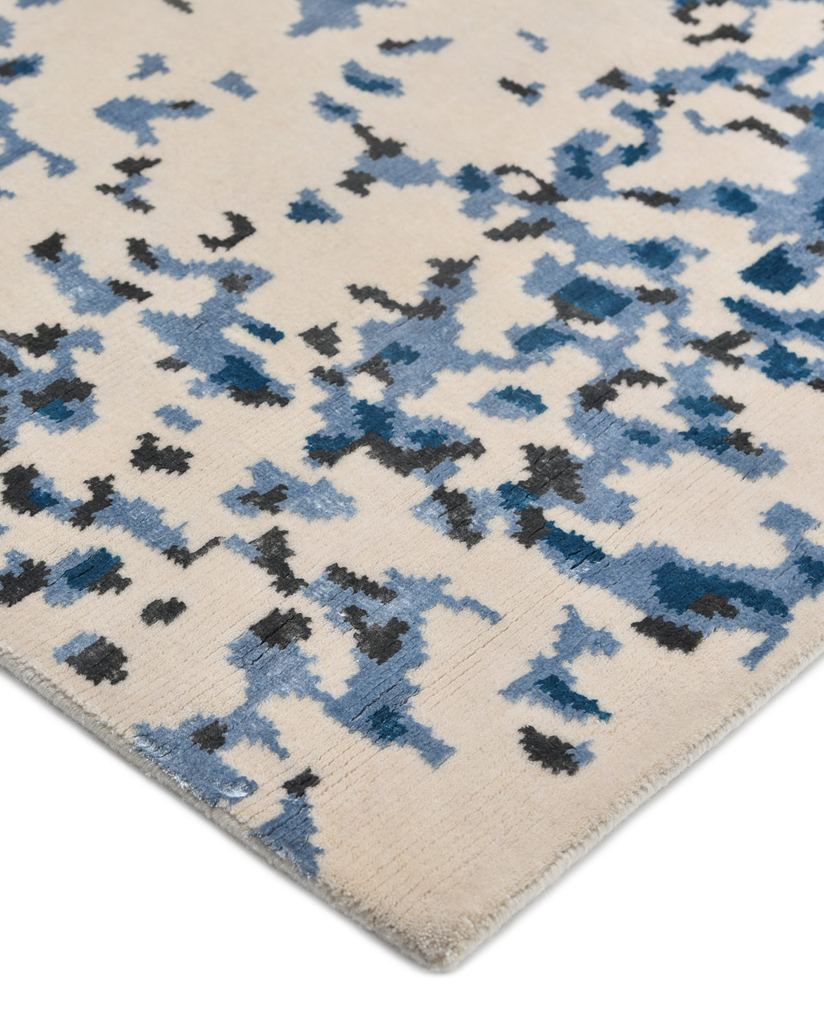 Monroe Hand Knotted Contemporary Abstract Beige Area Rug