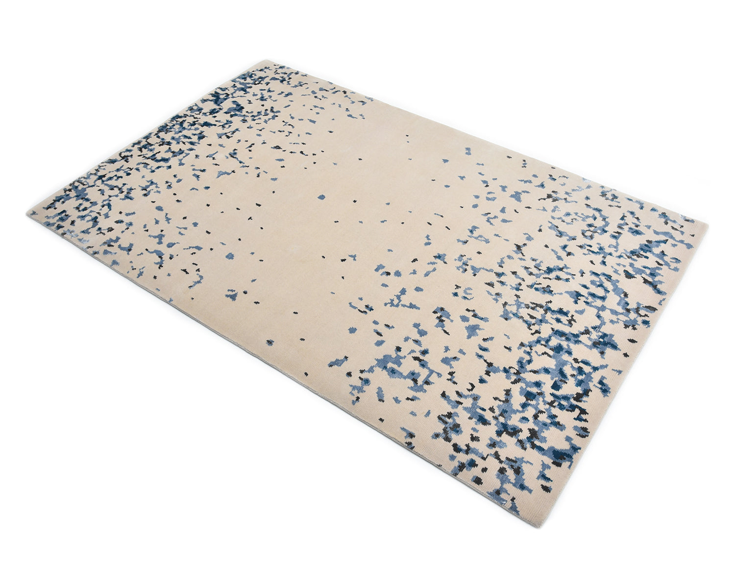 Monroe Hand Knotted Contemporary Abstract Beige Area Rug