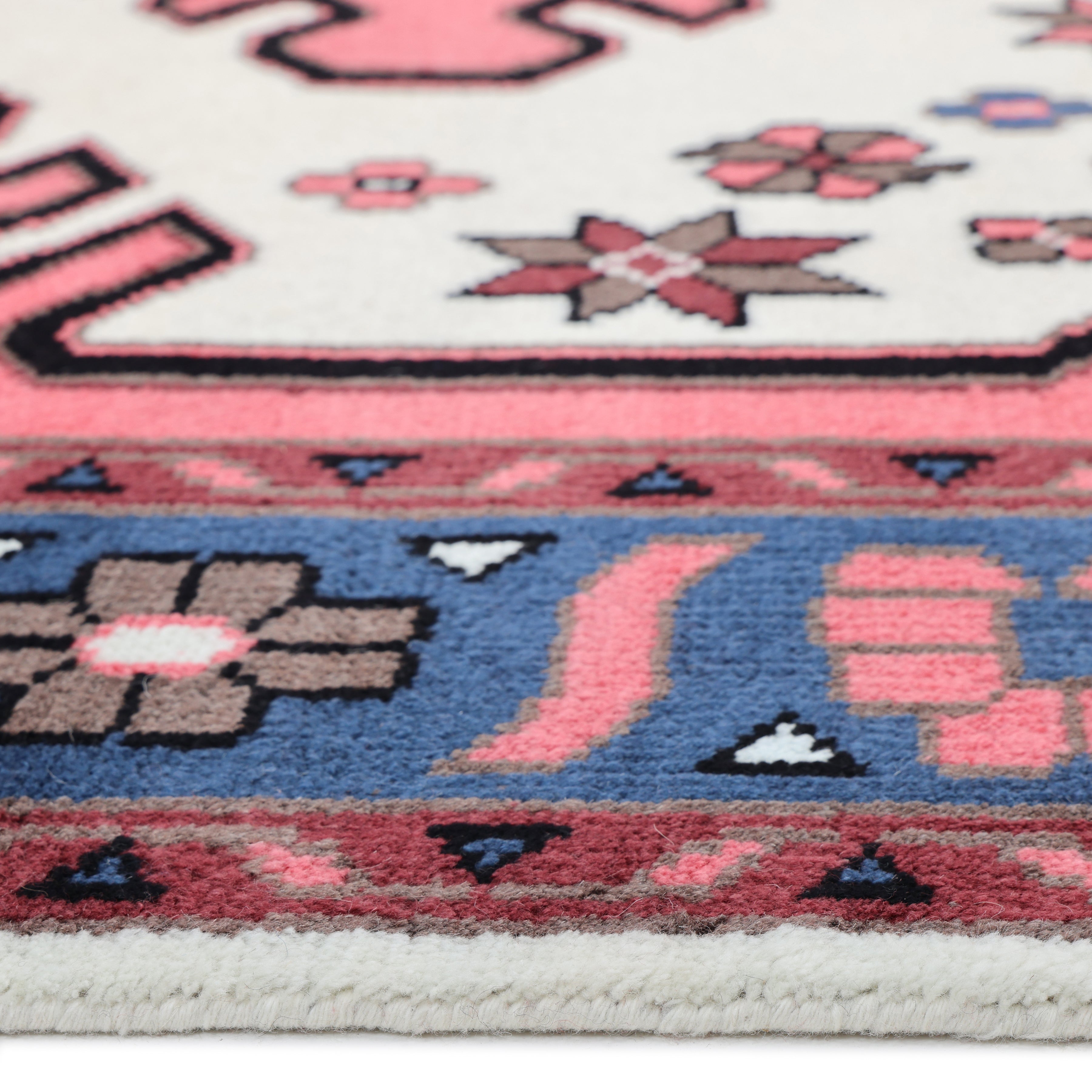 Gobi Hand Knotted Bohemian Southwestern Ivory Area Rug