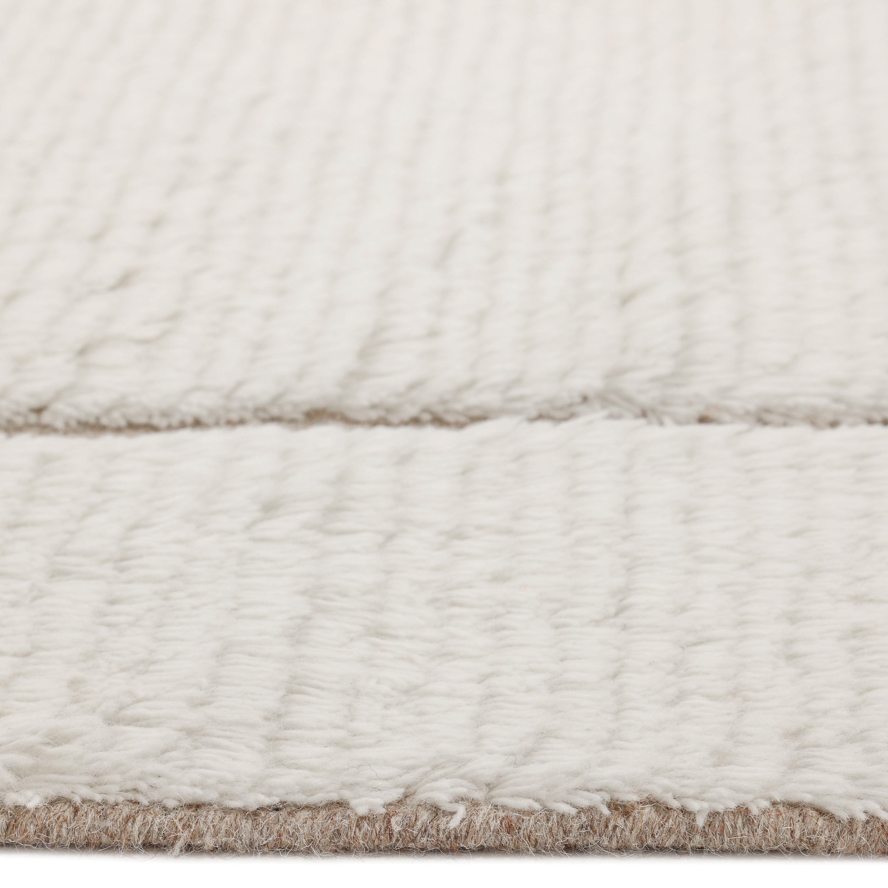 Norwich Hand Knotted Contemporary Solid Ivory Area Rug