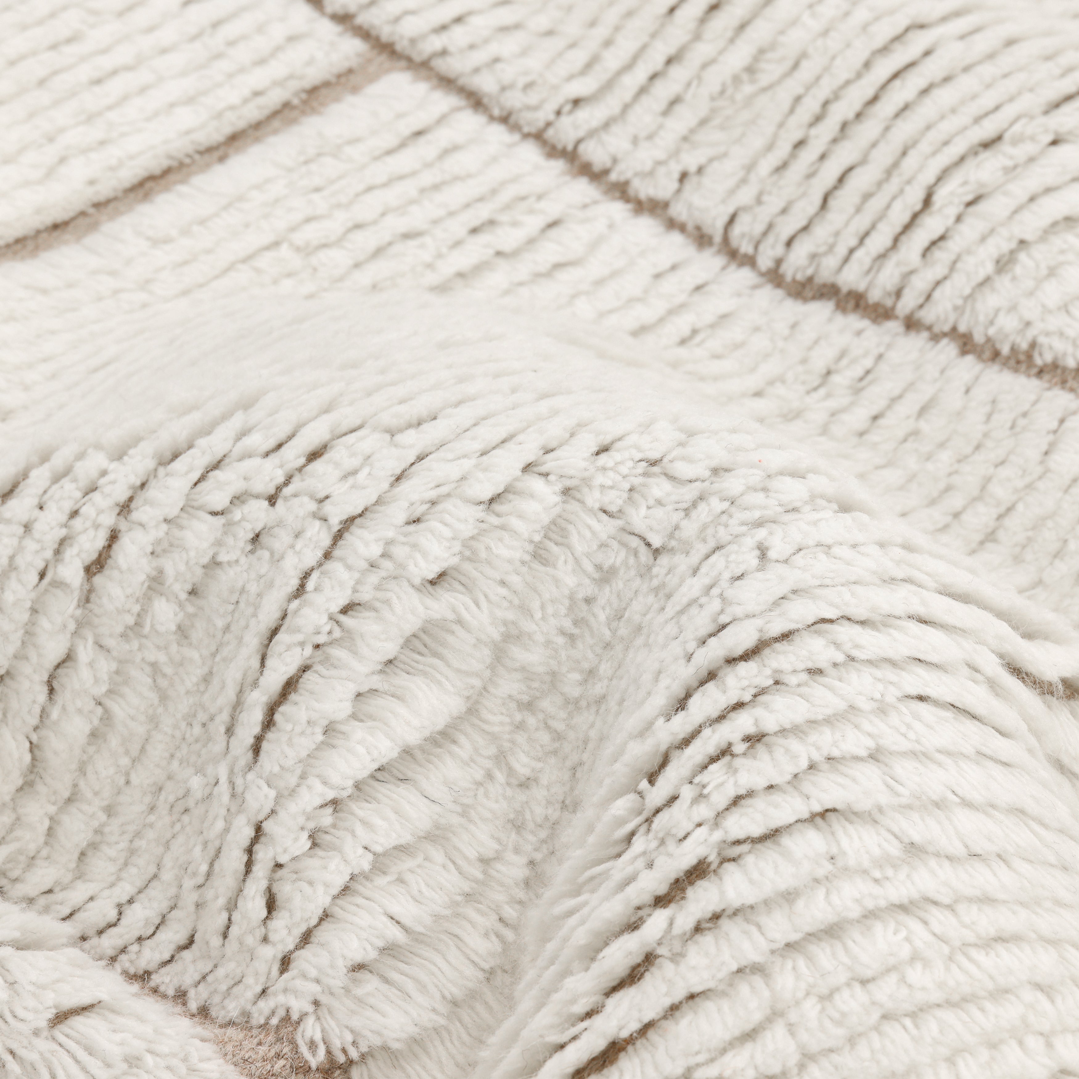 Norwich Hand Knotted Contemporary Solid Ivory Area Rug