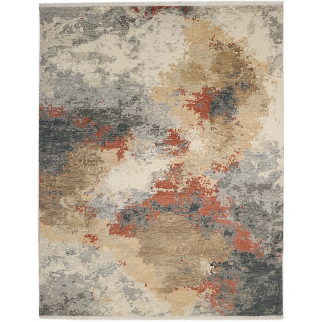 Glasgow Wool Hand Knotted Contemporary Area Rug - Multi