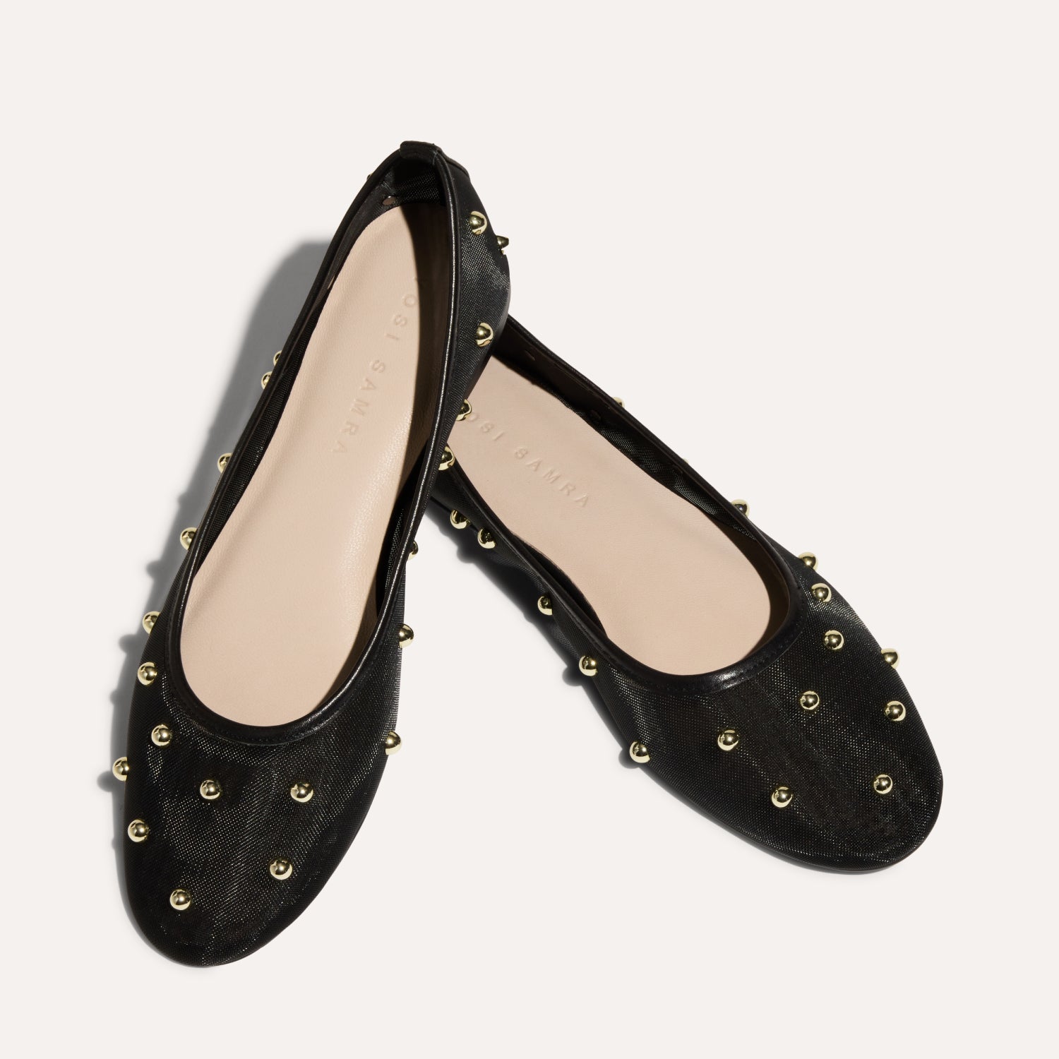 SADIE STUD IN BLACK MESH - Yosi Samra  -