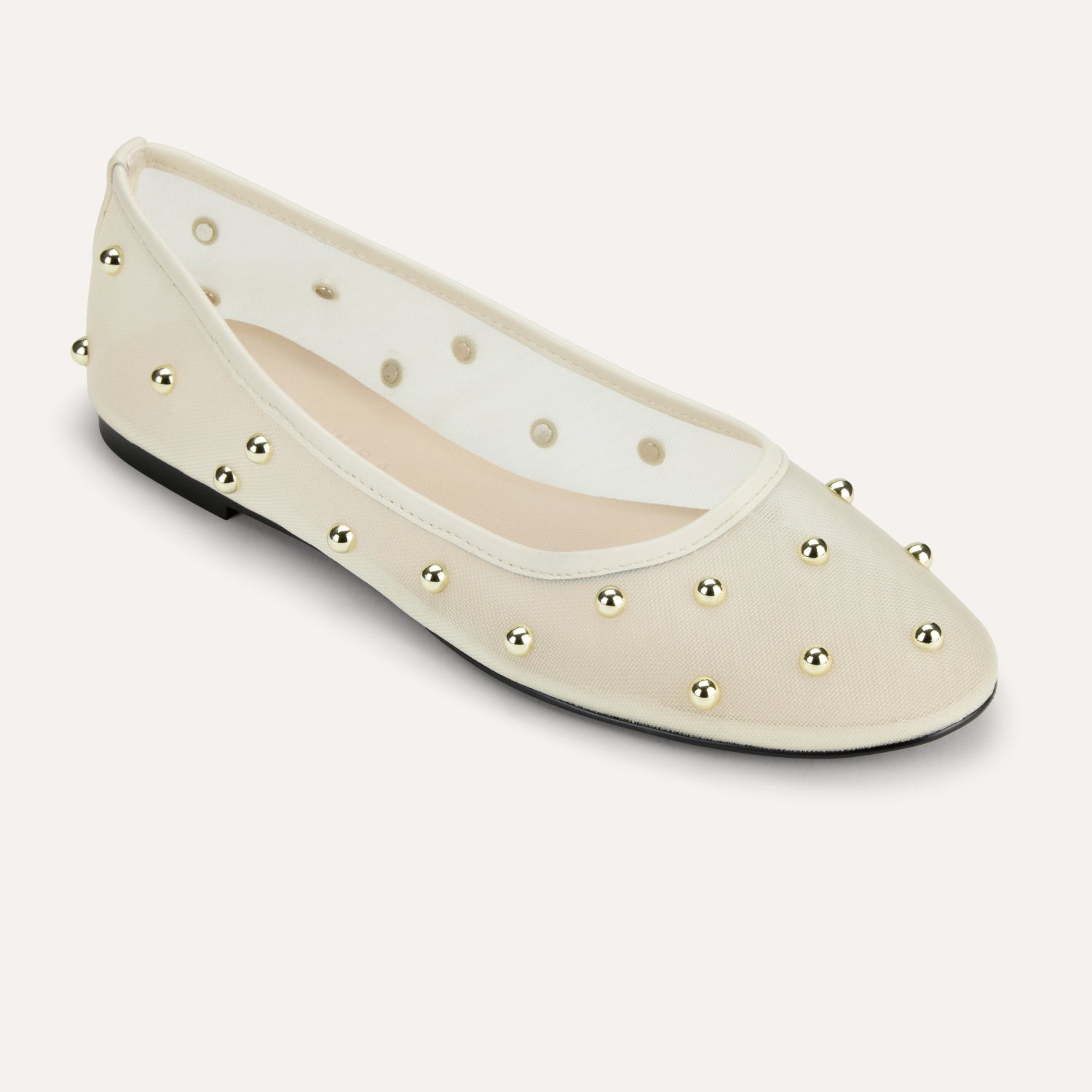 SADIE STUD IN CREAM MESH - Yosi Samra  -