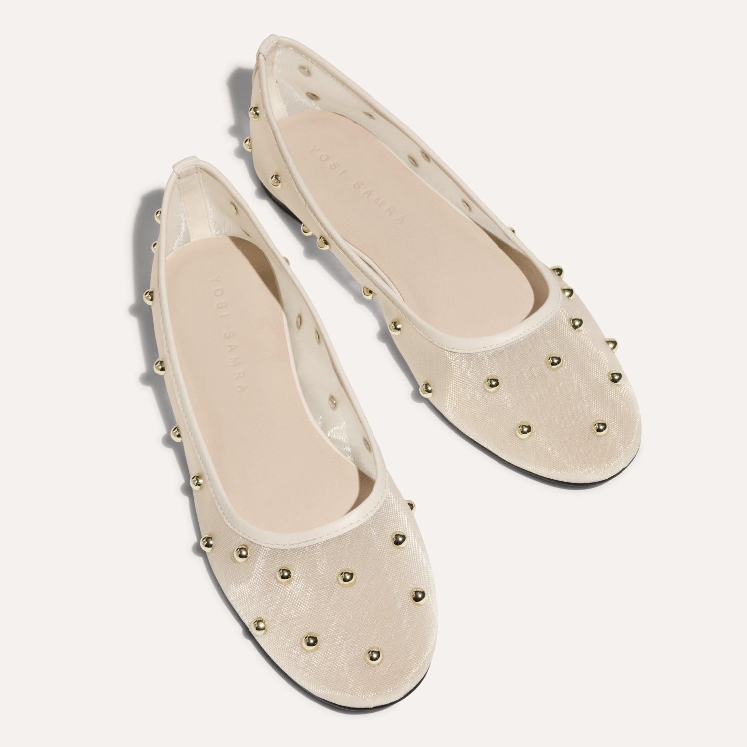 SADIE STUD IN CREAM MESH - Yosi Samra  -